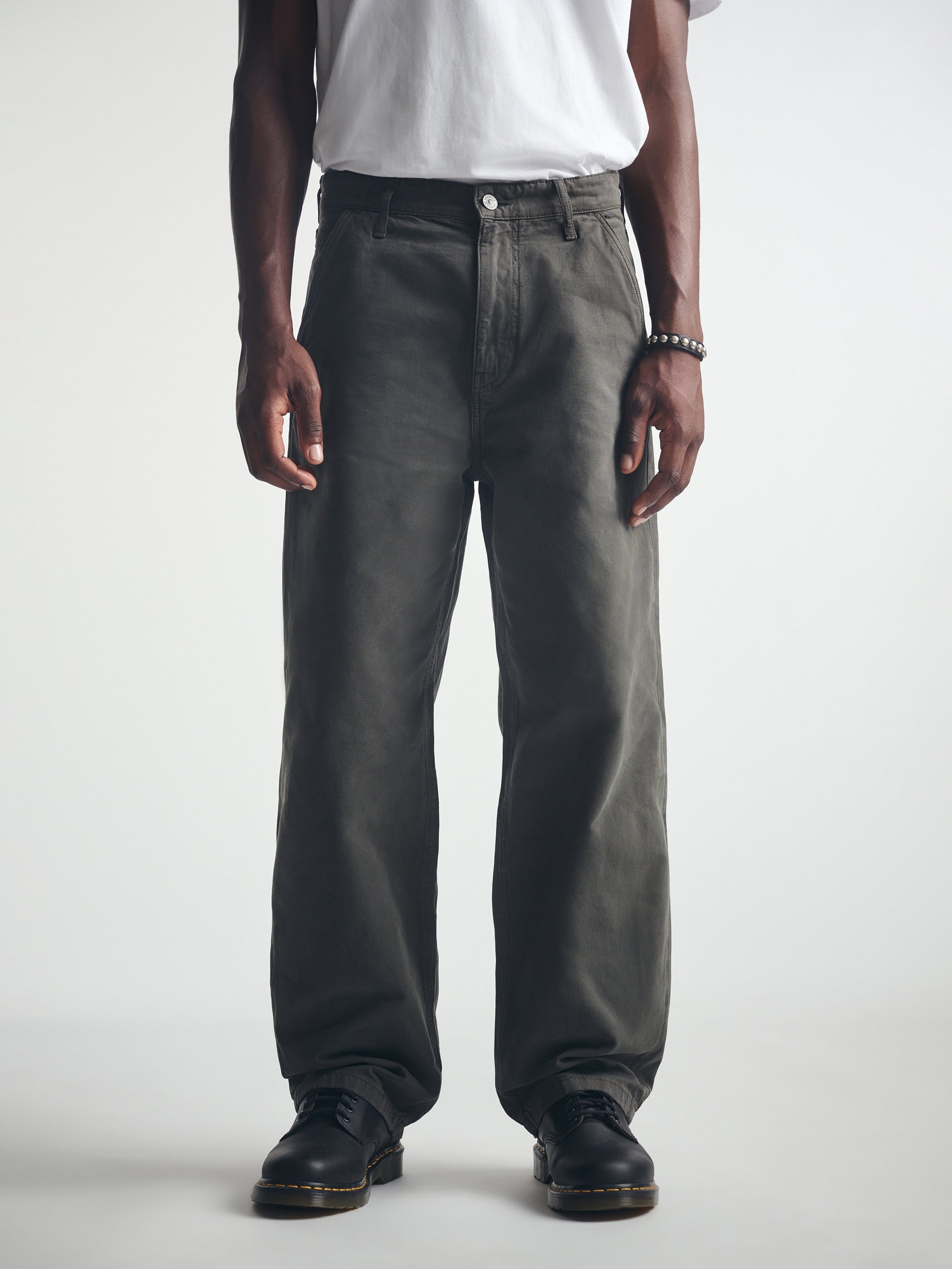 Men's Baggy Pants in British Khaki Canvas - BROOKLYN INDUSTRIES