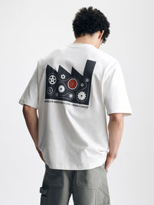 Men's Brooklyn Factory T-Shirt in White Onyx - BROOKLYN INDUSTRIES