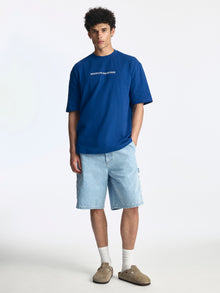Men's Brooklyn Roots T-Shirt in Navy Peony - BROOKLYN INDUSTRIES