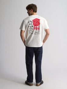 Men's Brooklyn Water Tower T-Shirt In Antique White - BROOKLYN INDUSTRIES