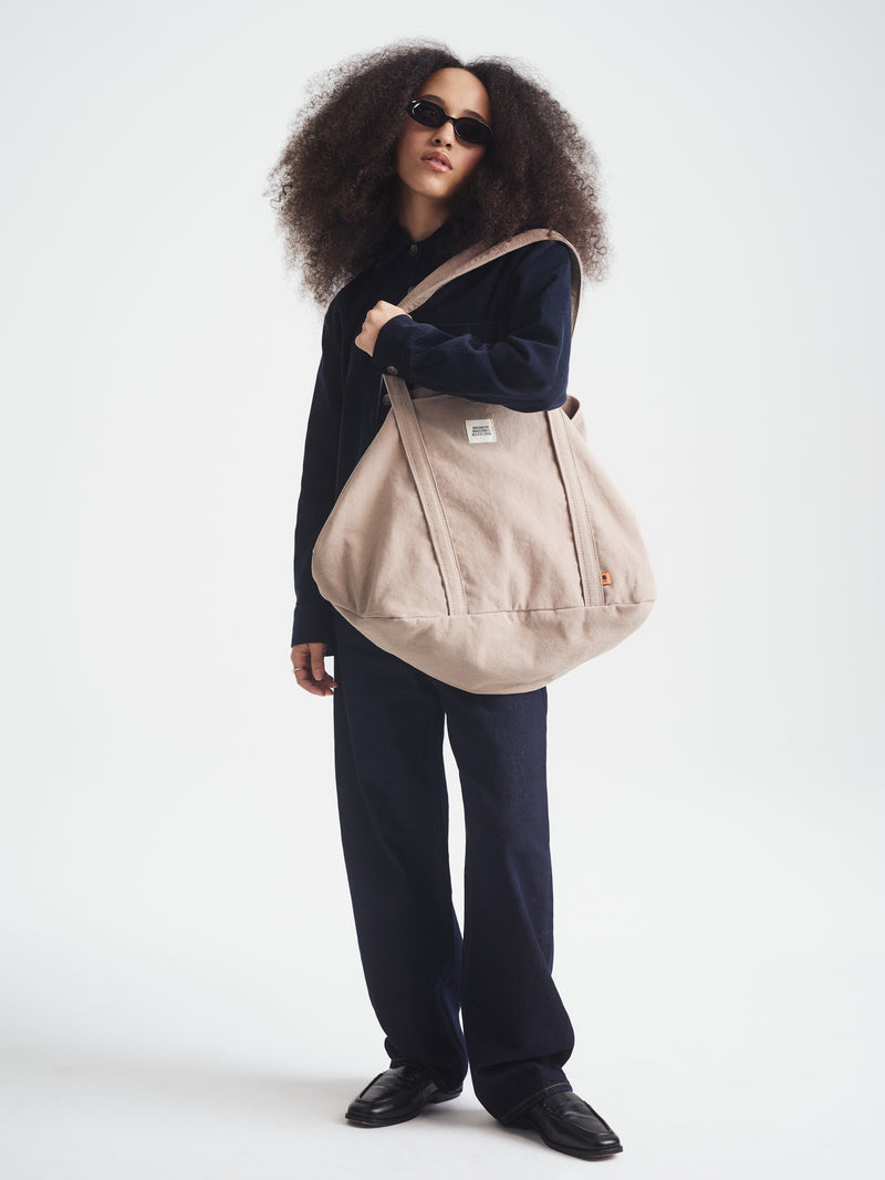 Brooklyn Shopper Tote Bag in Beige