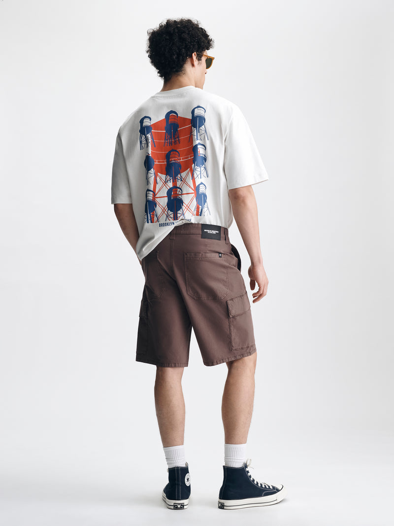 Men's Graham Cargo Shorts in French Roast Colored Parachute - BROOKLYN INDUSTRIES