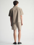 Men's Linen-Blend Short Sleeve Shirt In Winter Twig - BROOKLYN INDUSTRIES