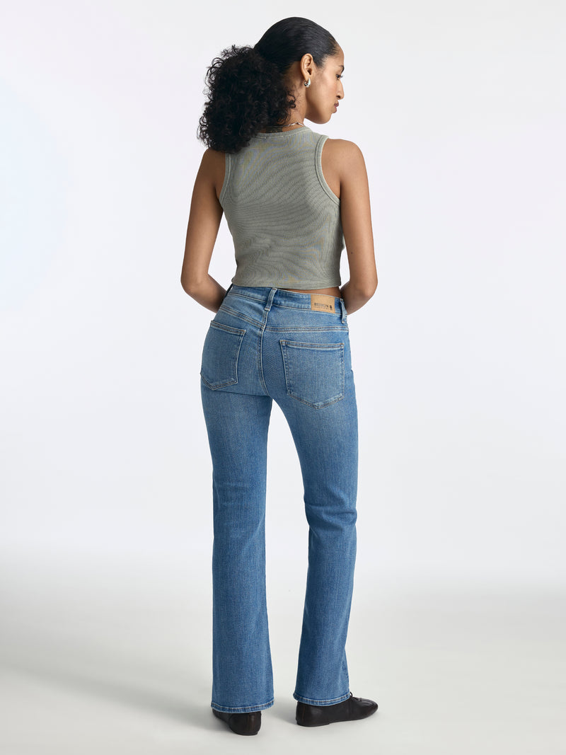Metro Flare Jeans in Mid Denim - BROOKLYN INDUSTRIES