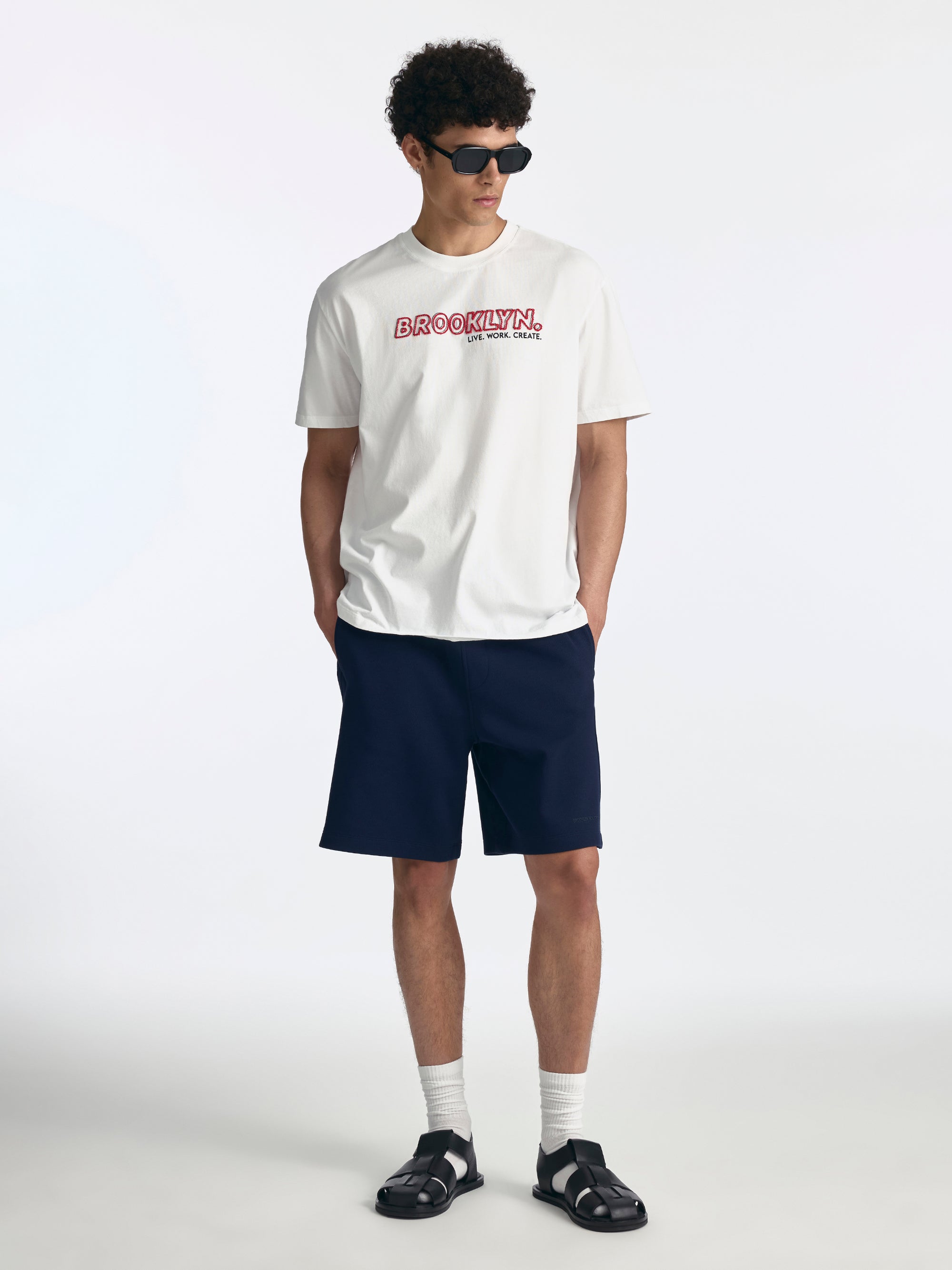 Men's Brooklyn Live Work Create T-Shirt in White - BROOKLYN INDUSTRIES
