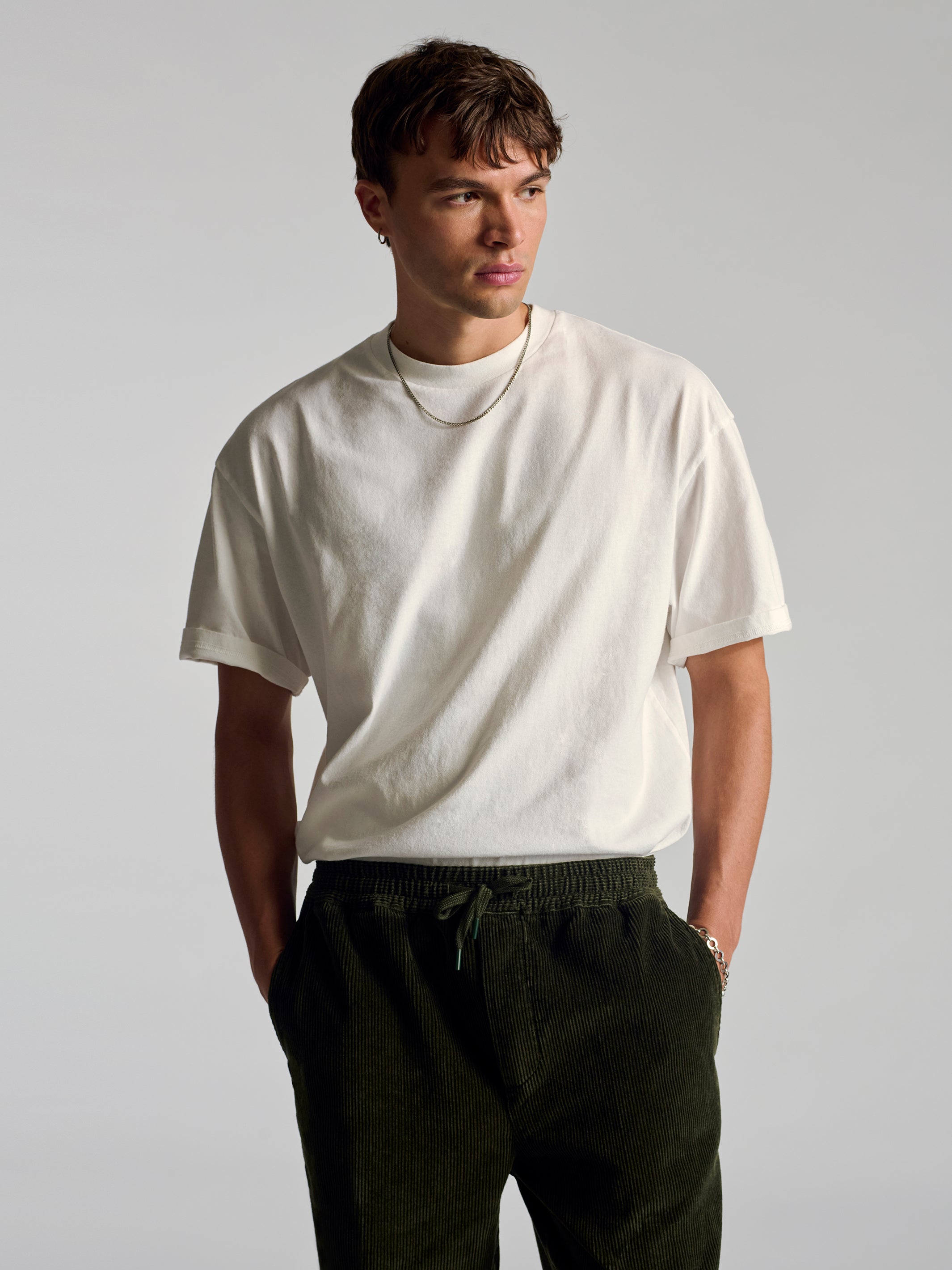 Men's Live Work Create T-Shirt In Antique White - BROOKLYN INDUSTRIES