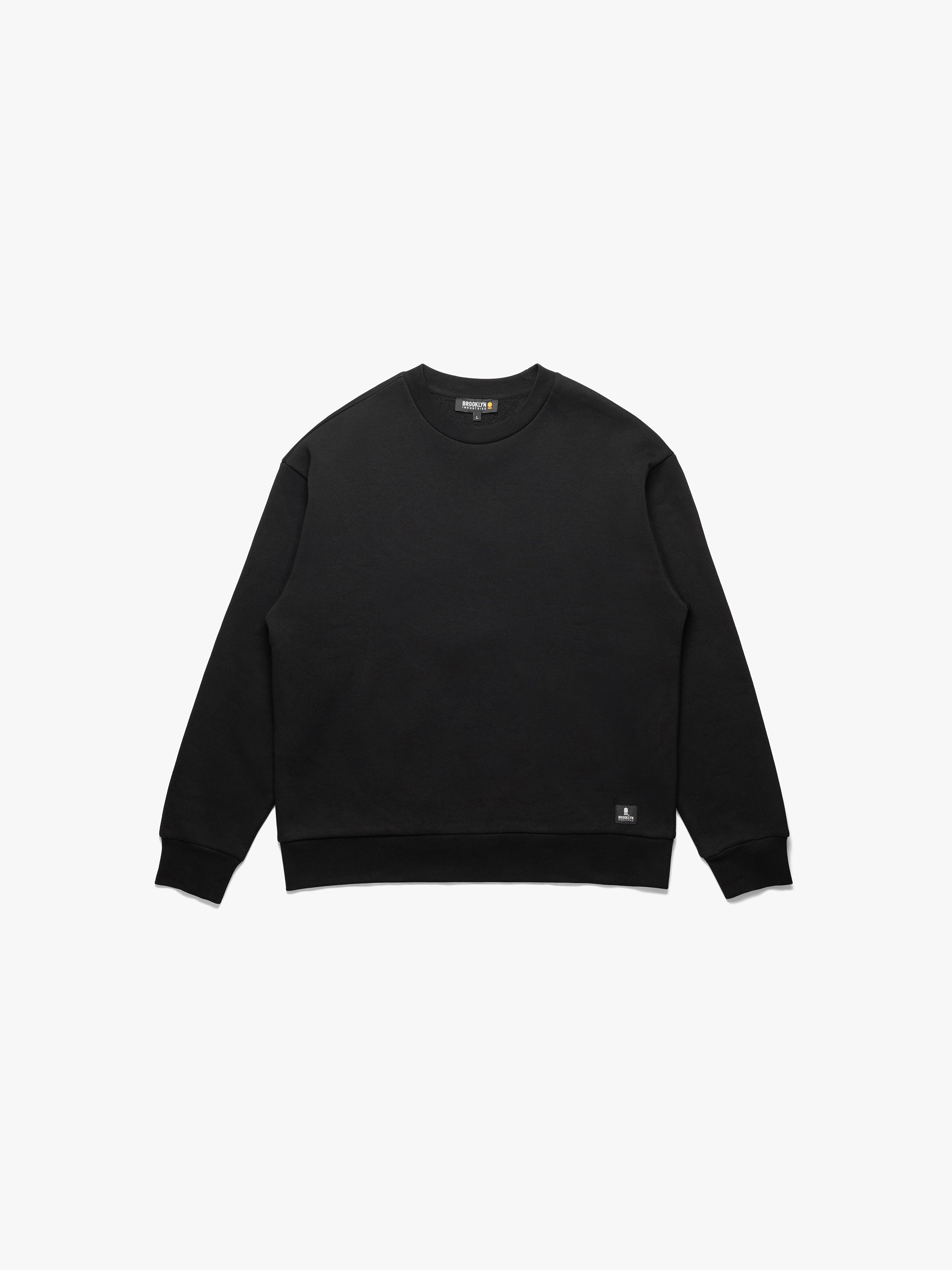 Men's Hoyt Crew Neck Sweatshirt In Black - BROOKLYN INDUSTRIES