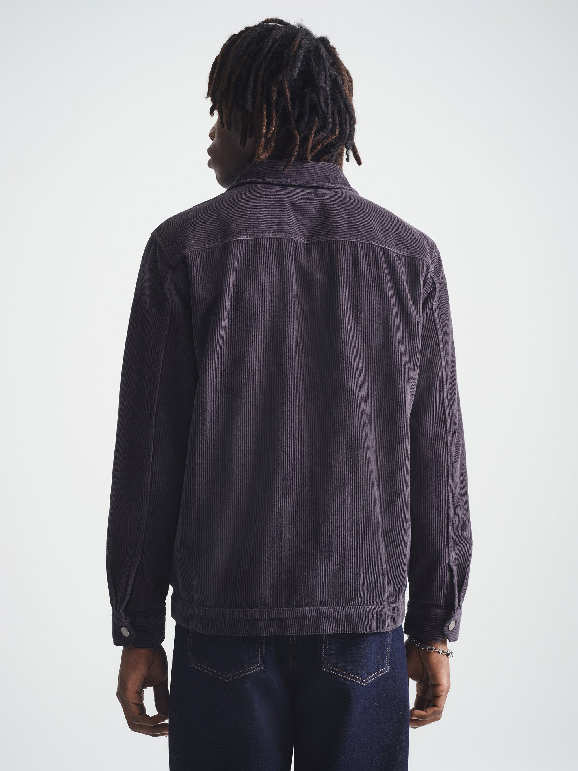 Men's Corduroy Overshirt in Phantom