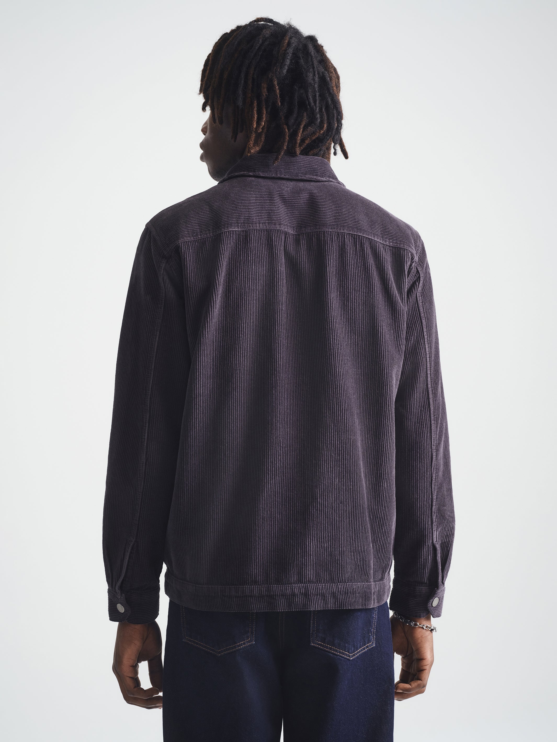 Men's Corduroy Overshirt in Phantom
