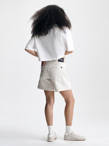 Women's Chino Shorts in Cream Colored Twill - BROOKLYN INDUSTRIES