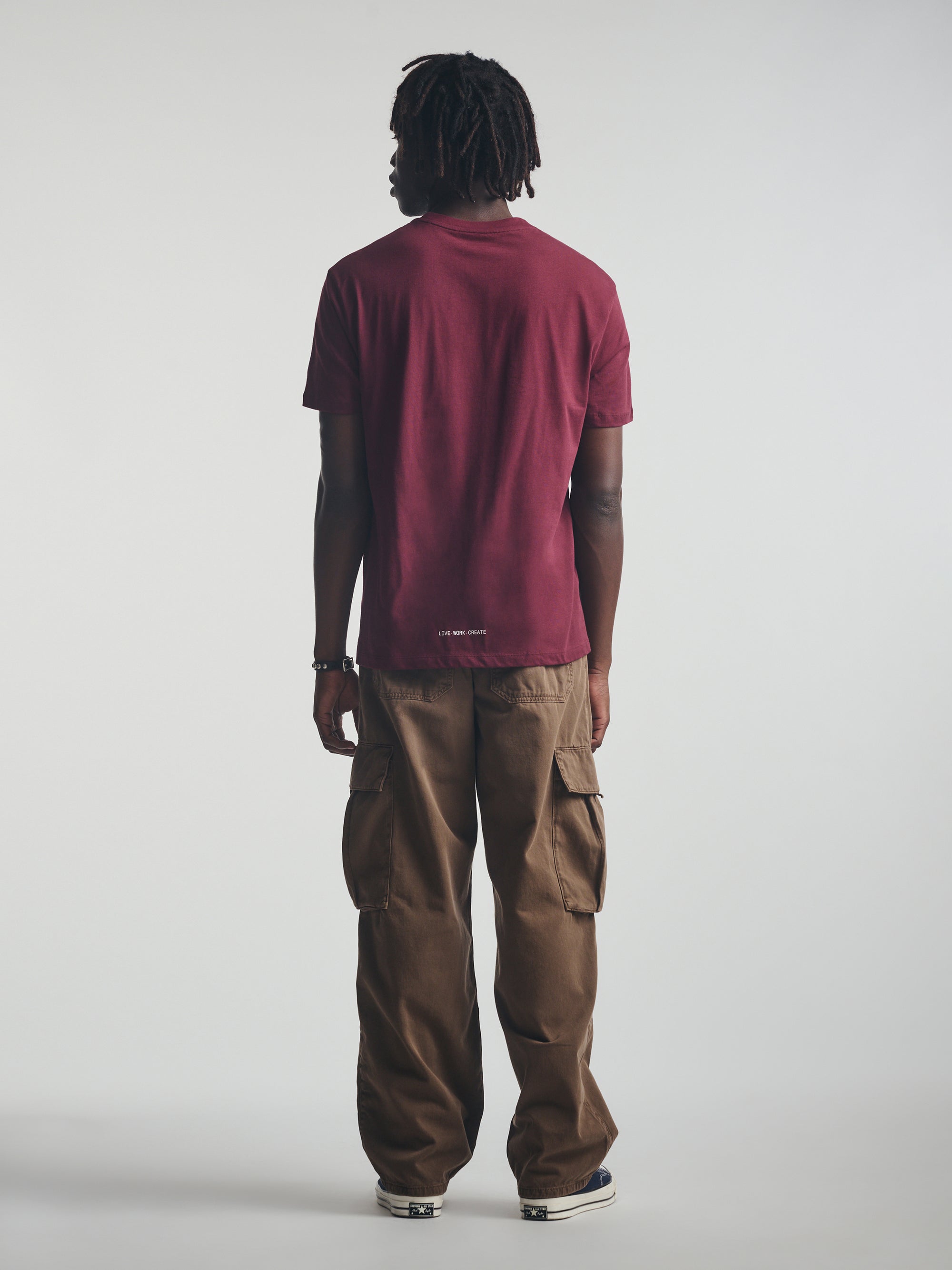 Men's Brooklyn Live Work Create T-Shirt in Windsor Wine
