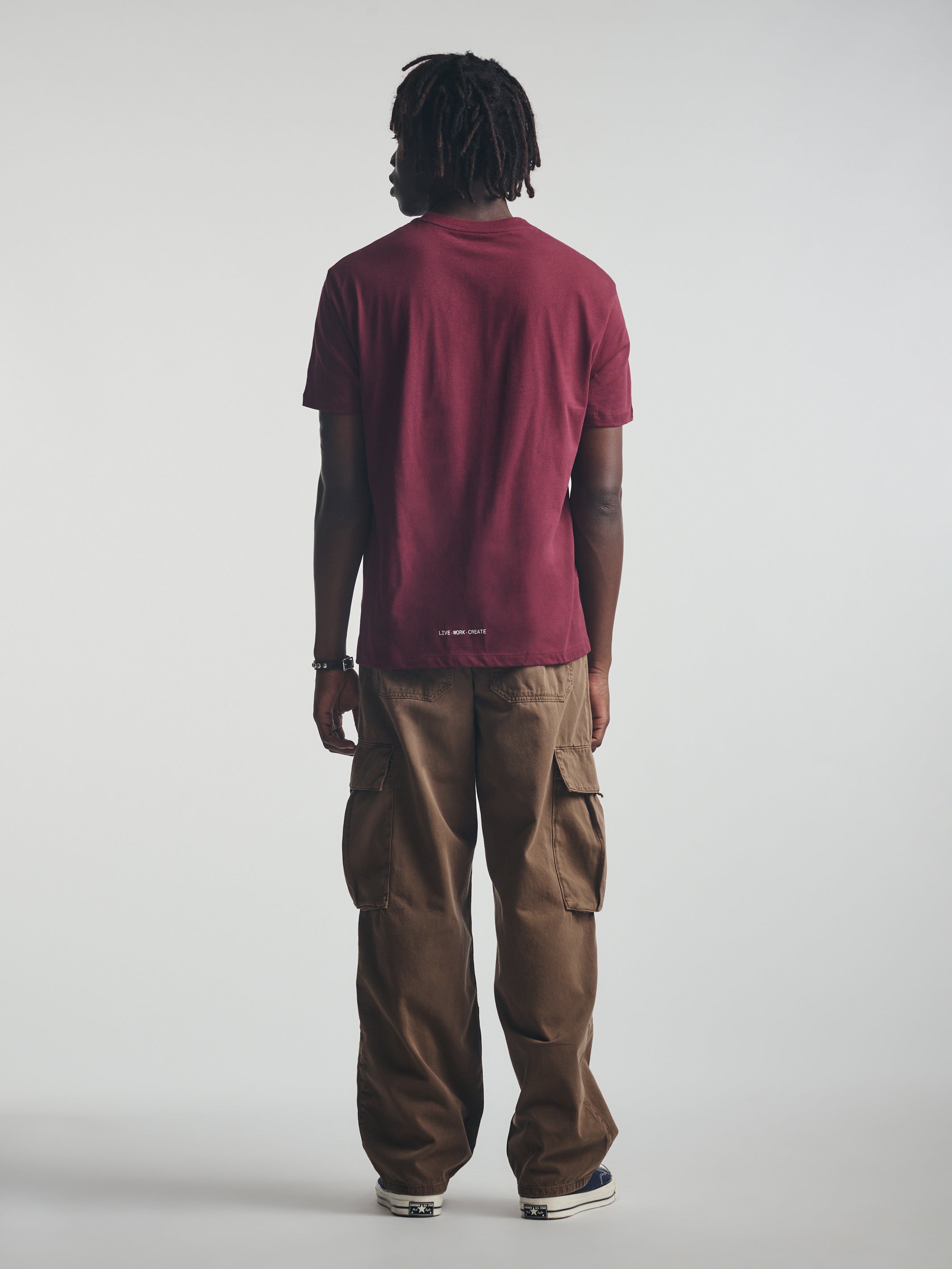 Men's Brooklyn Live Work Create T-Shirt in Windsor Wine