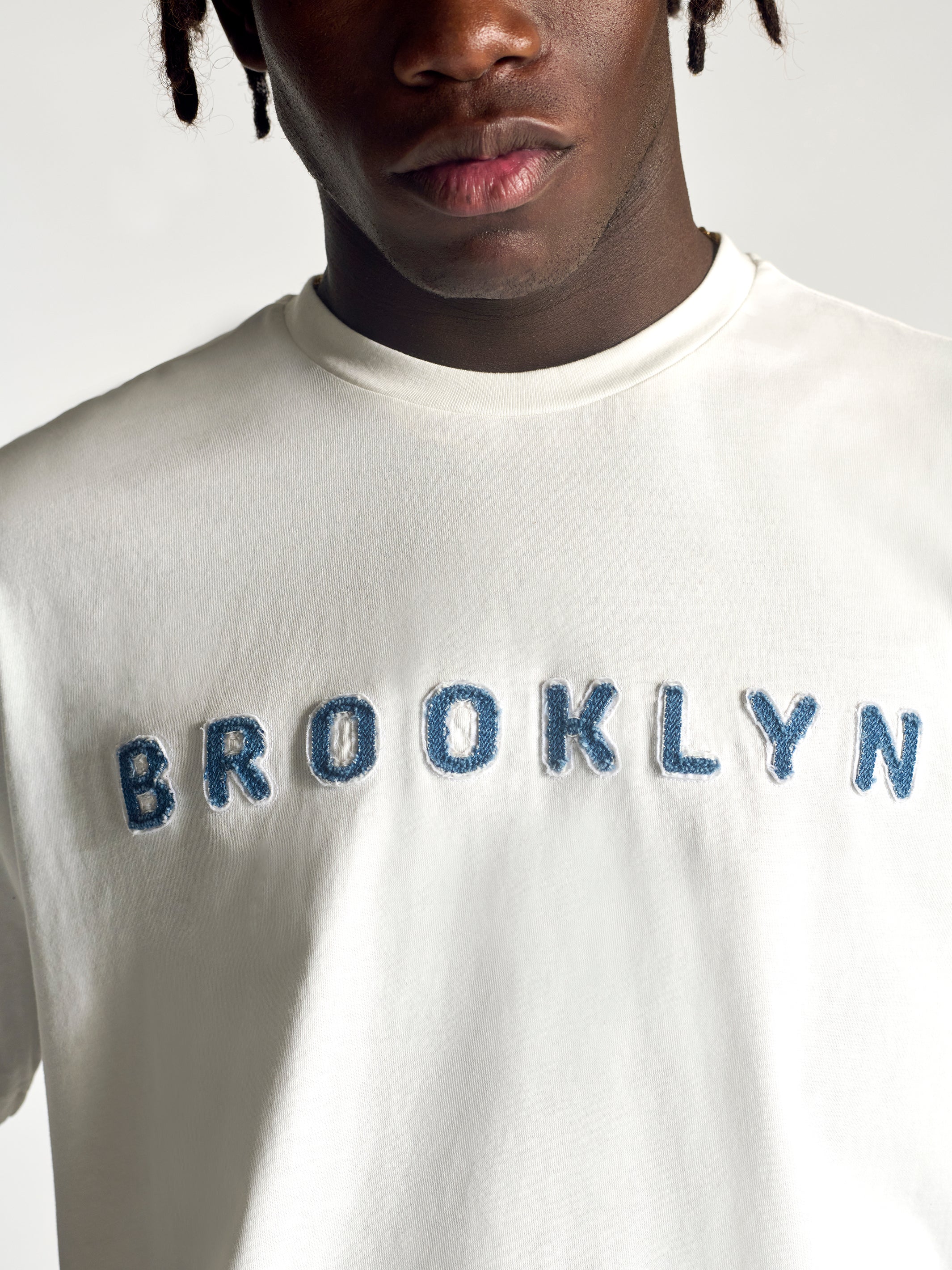 Men's Brooklyn T-Shirt In Antique White - BROOKLYN INDUSTRIES