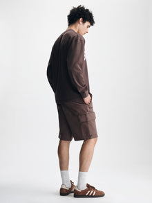 Men's Brooklyn Long Sleeve Pocket T-Shirt in French Roast - BROOKLYN INDUSTRIES