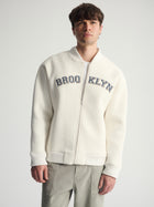 Men's Brooklyn Zip-Up Sweatshirt In Antique White - BROOKLYN INDUSTRIES