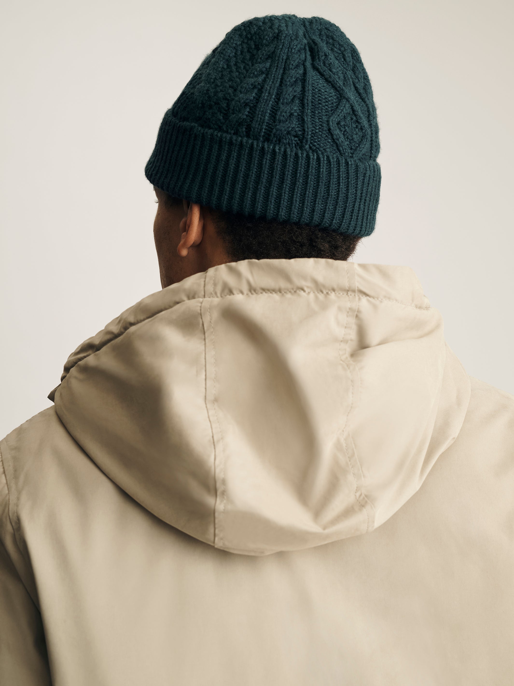 BKI Cable-Knit Beanie in Ponderosa Pine - BROOKLYN INDUSTRIES