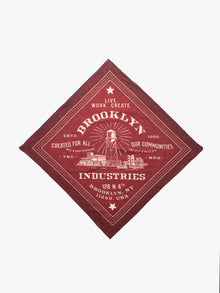 Brooklyn Bandana in Red Mahogany - BROOKLYN INDUSTRIES