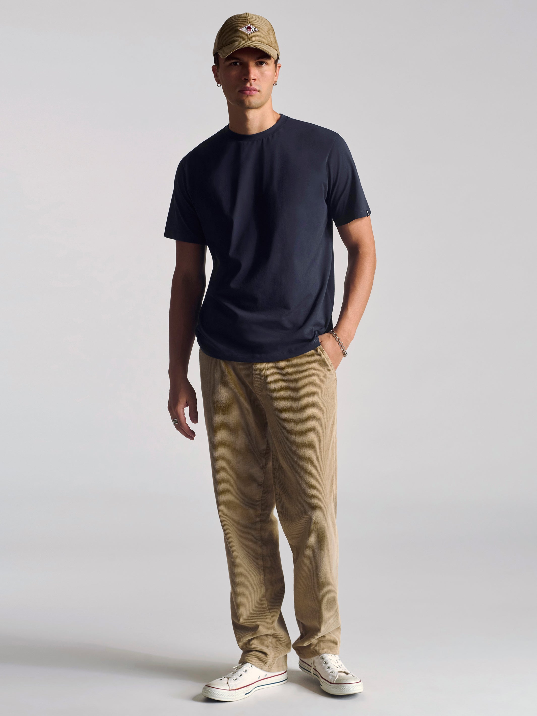 Men's Crew Neck Basic T-Shirt In Total Eclipse - BROOKLYN INDUSTRIES