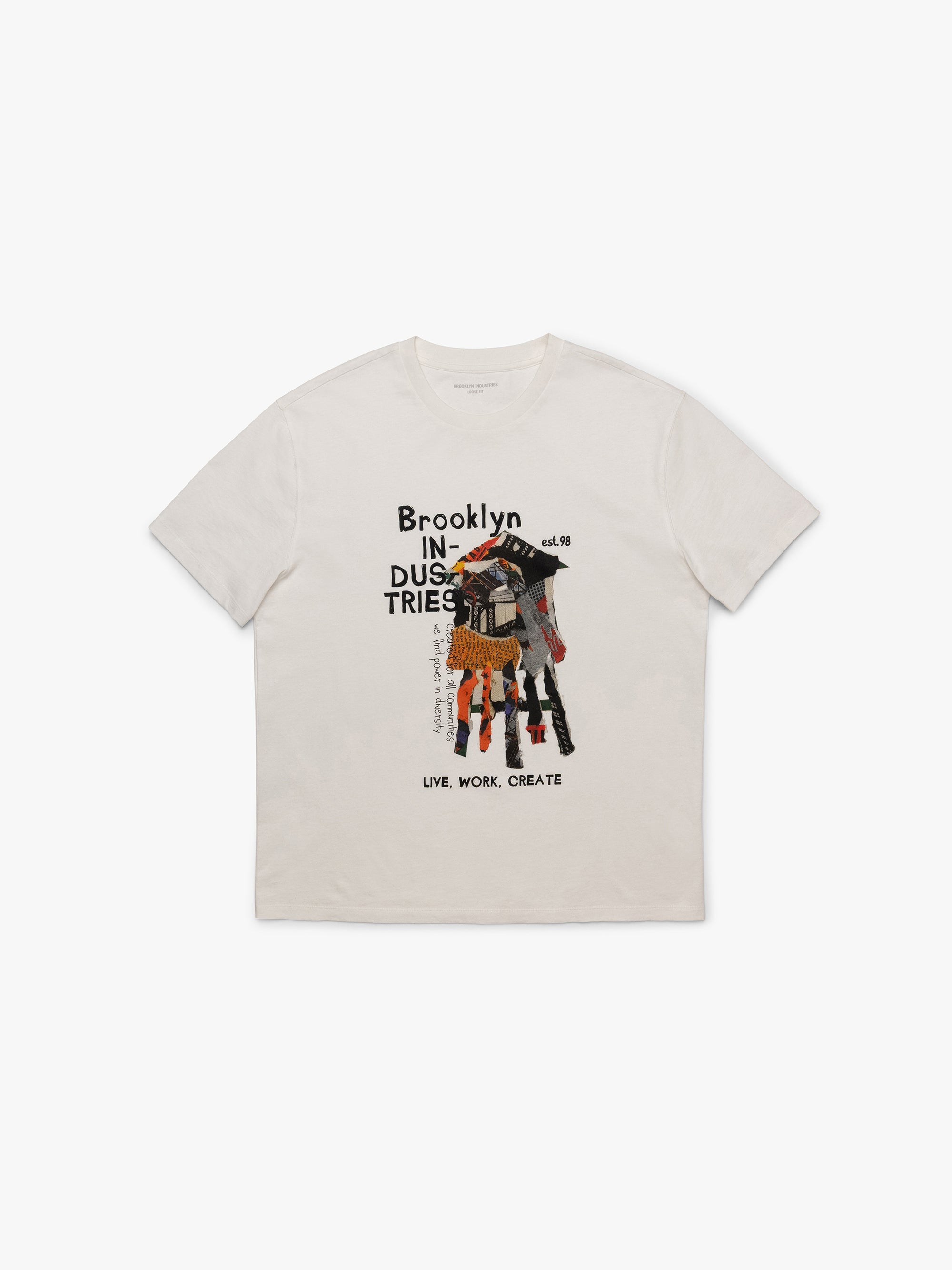 Men's Brooklyn Water Tower T-Shirt In Antique White - BROOKLYN INDUSTRIES