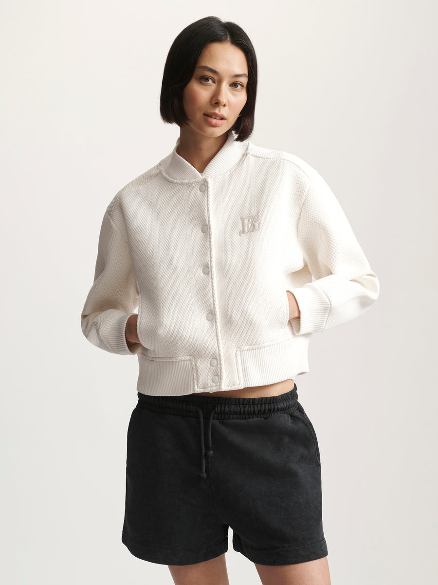 Women's Brooklyn Bomber Jacket In Antique White - BROOKLYN INDUSTRIES