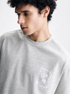 Men's Brooklyn Varsity T-Shirt in Light Grey Melange - BROOKLYN INDUSTRIES