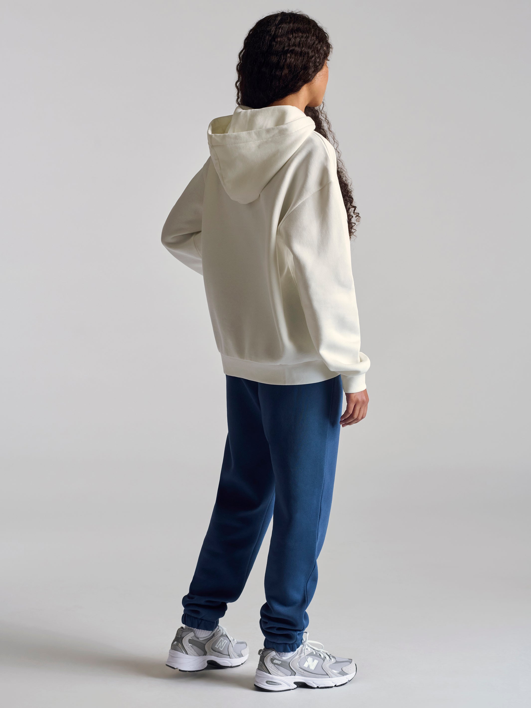 Women's BKI Hooded Sweatshirt In Antique White - BROOKLYN INDUSTRIES