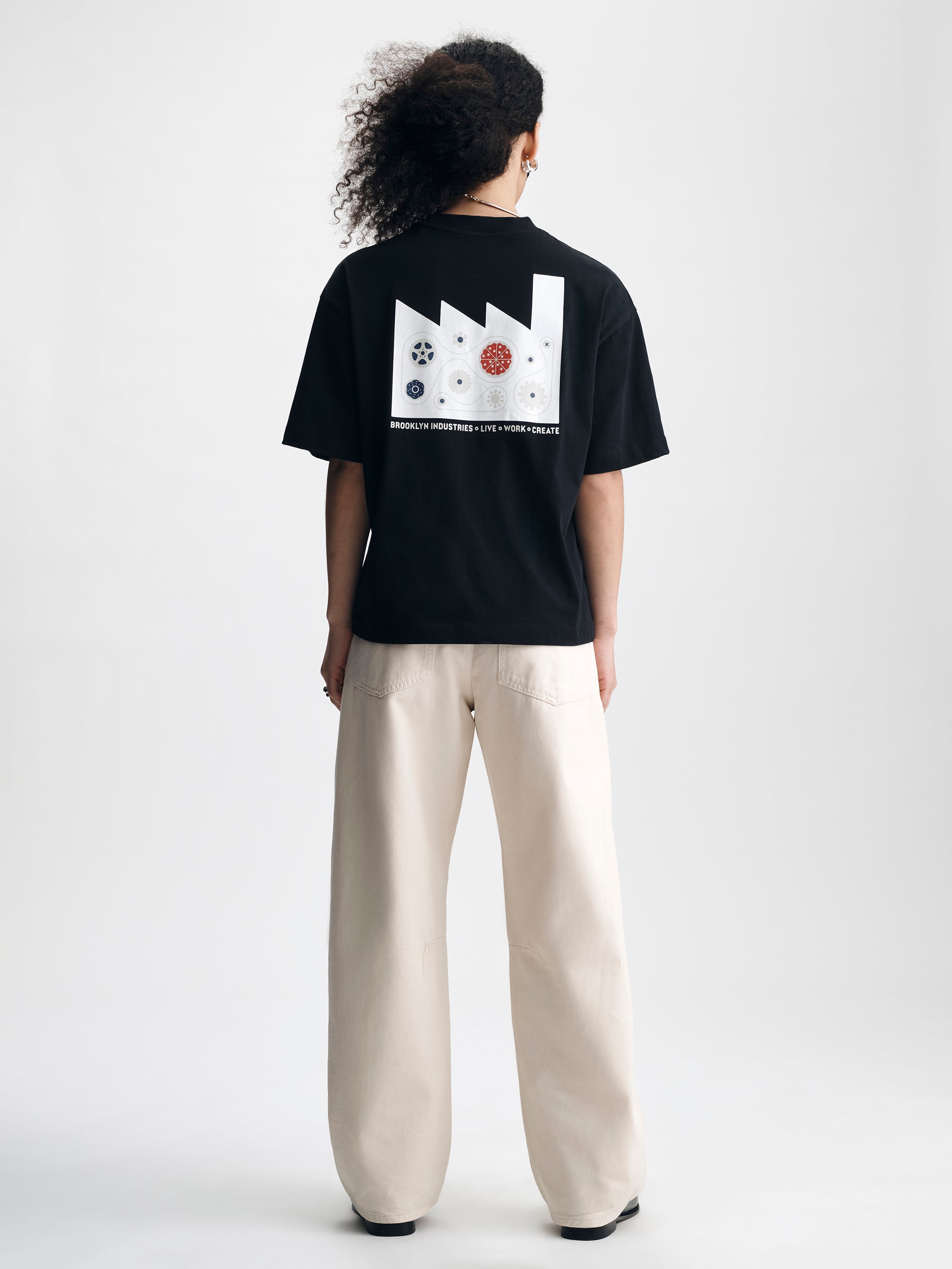 Women's Brooklyn Factory T-Shirt in Black - BROOKLYN INDUSTRIES