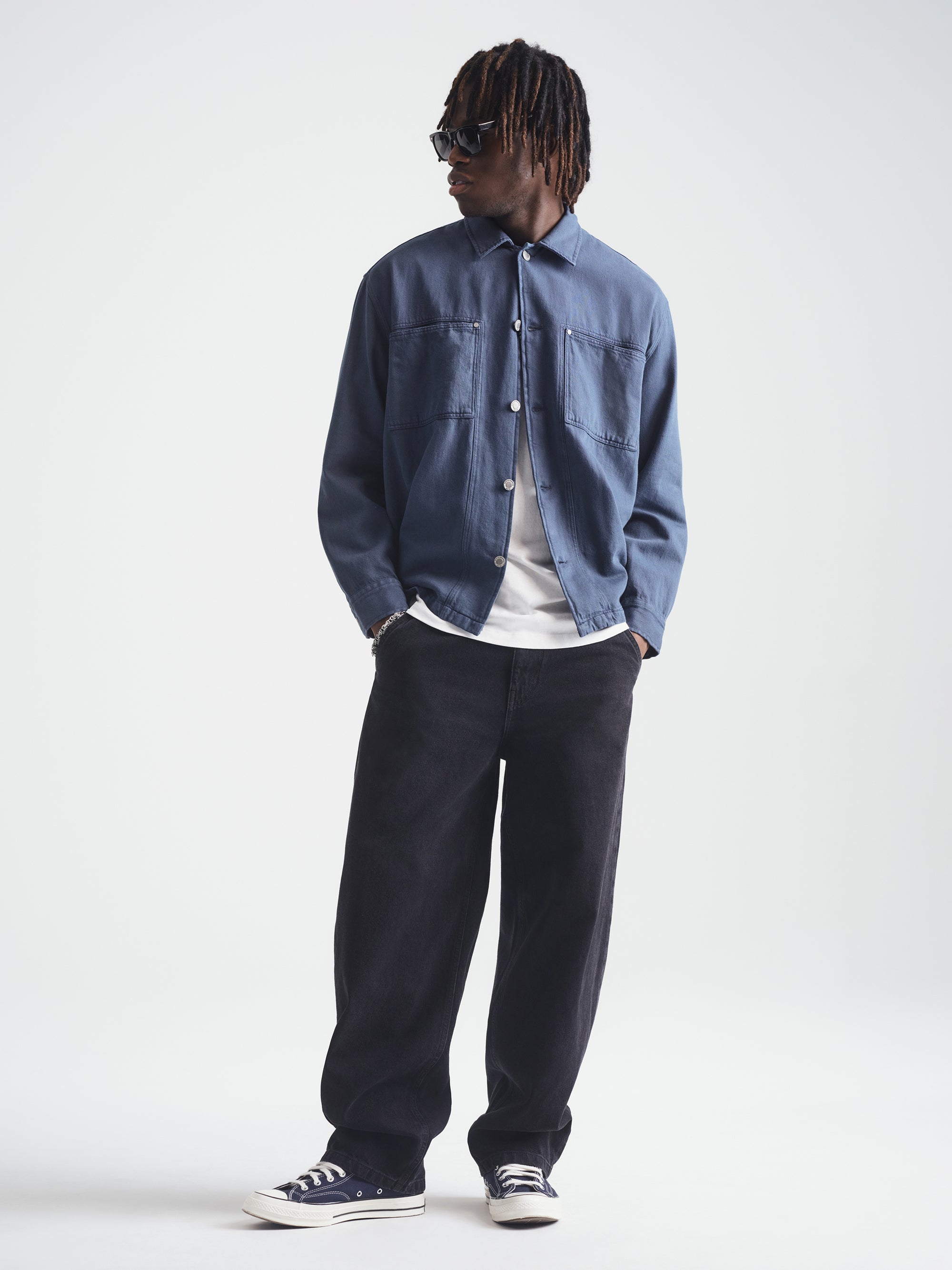 Men's Shacket in Blueberry - BROOKLYN INDUSTRIES