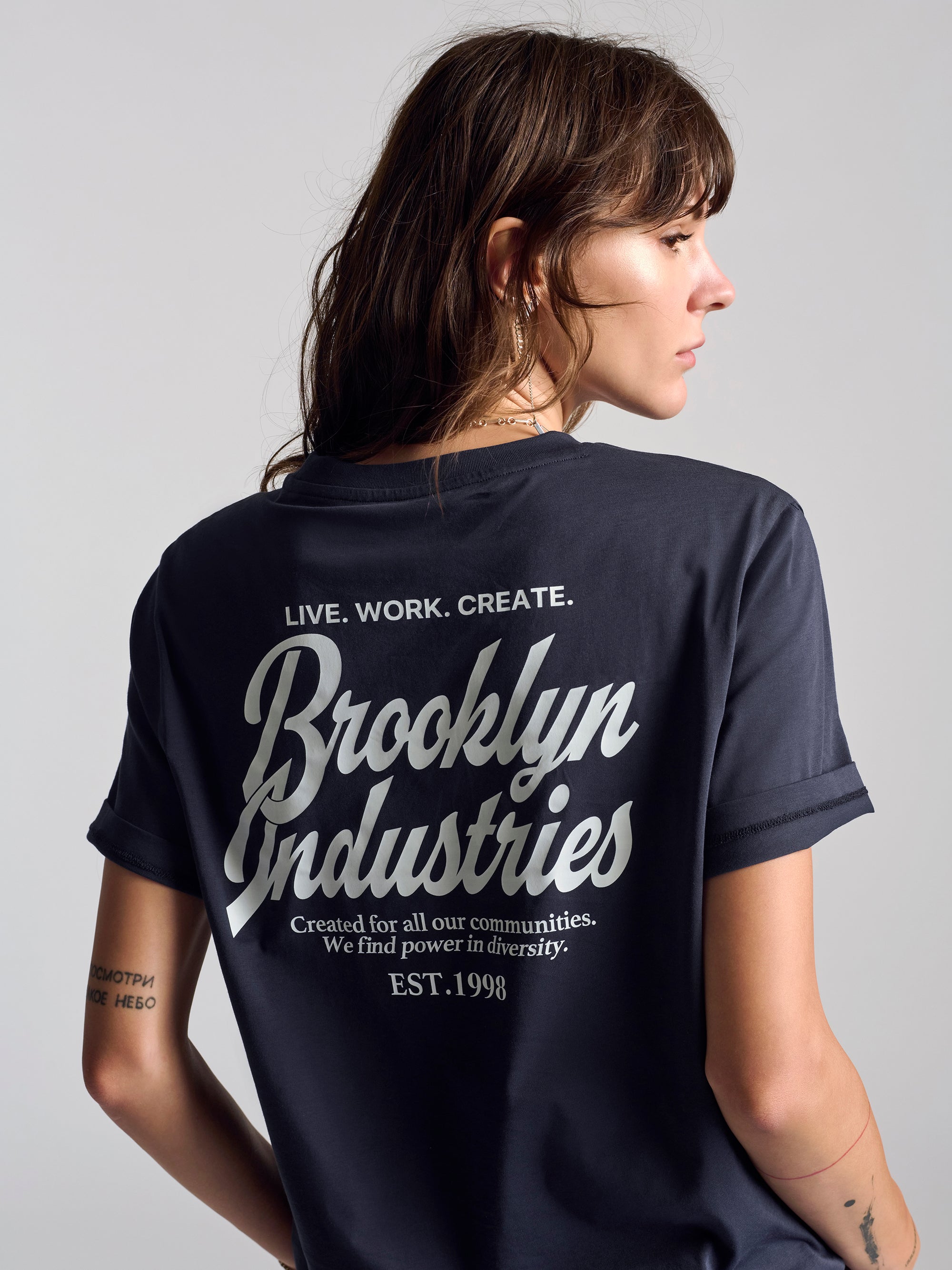 Women's Brooklyn 1998 T-Shirt In Navy - BROOKLYN INDUSTRIES