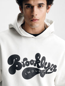 Men's Brooklyn Industries Hoodie in White Onyx - BROOKLYN INDUSTRIES