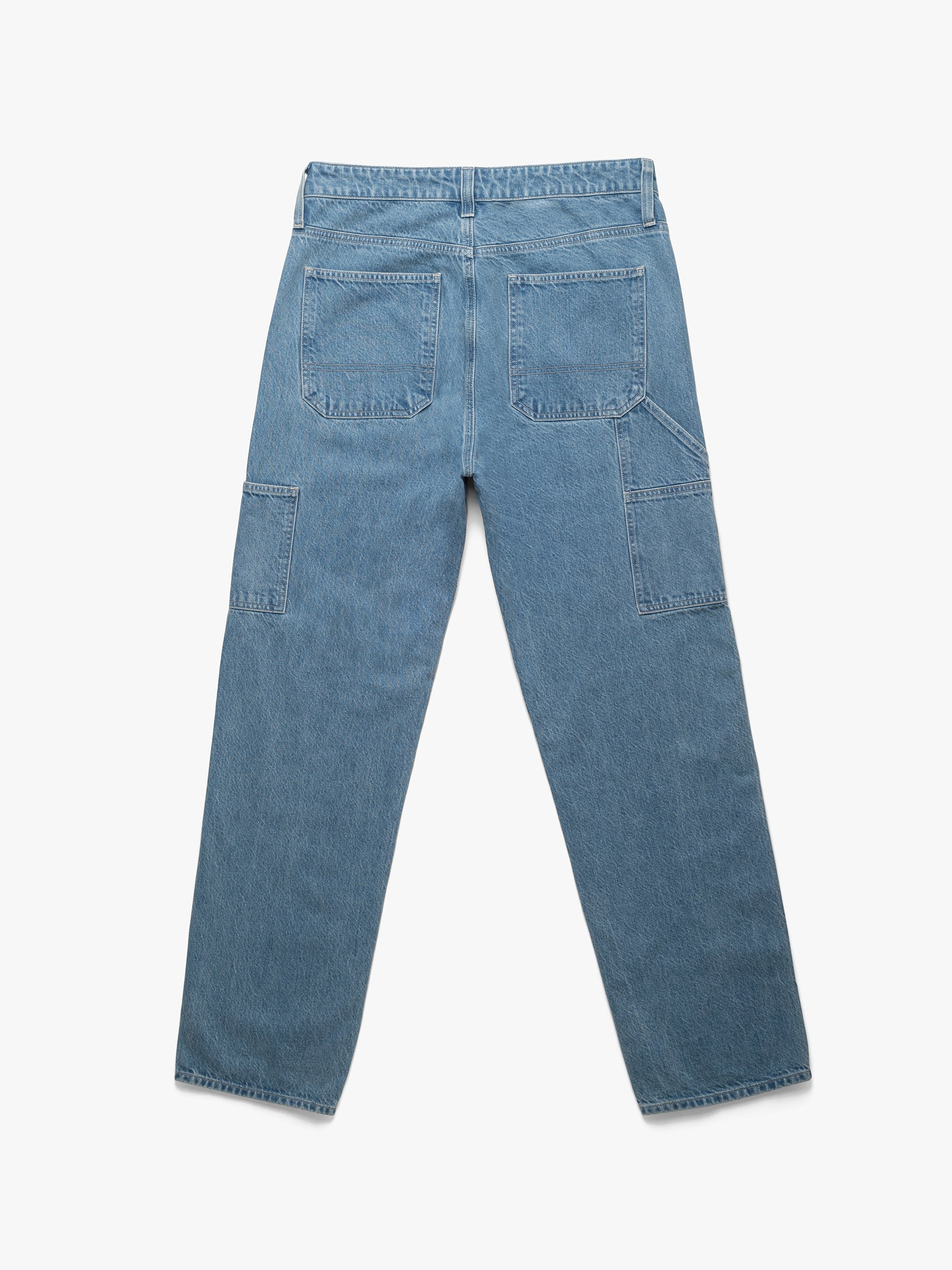 Men's Central Loose Carpenter Pants in Light Blue Denim - BROOKLYN INDUSTRIES