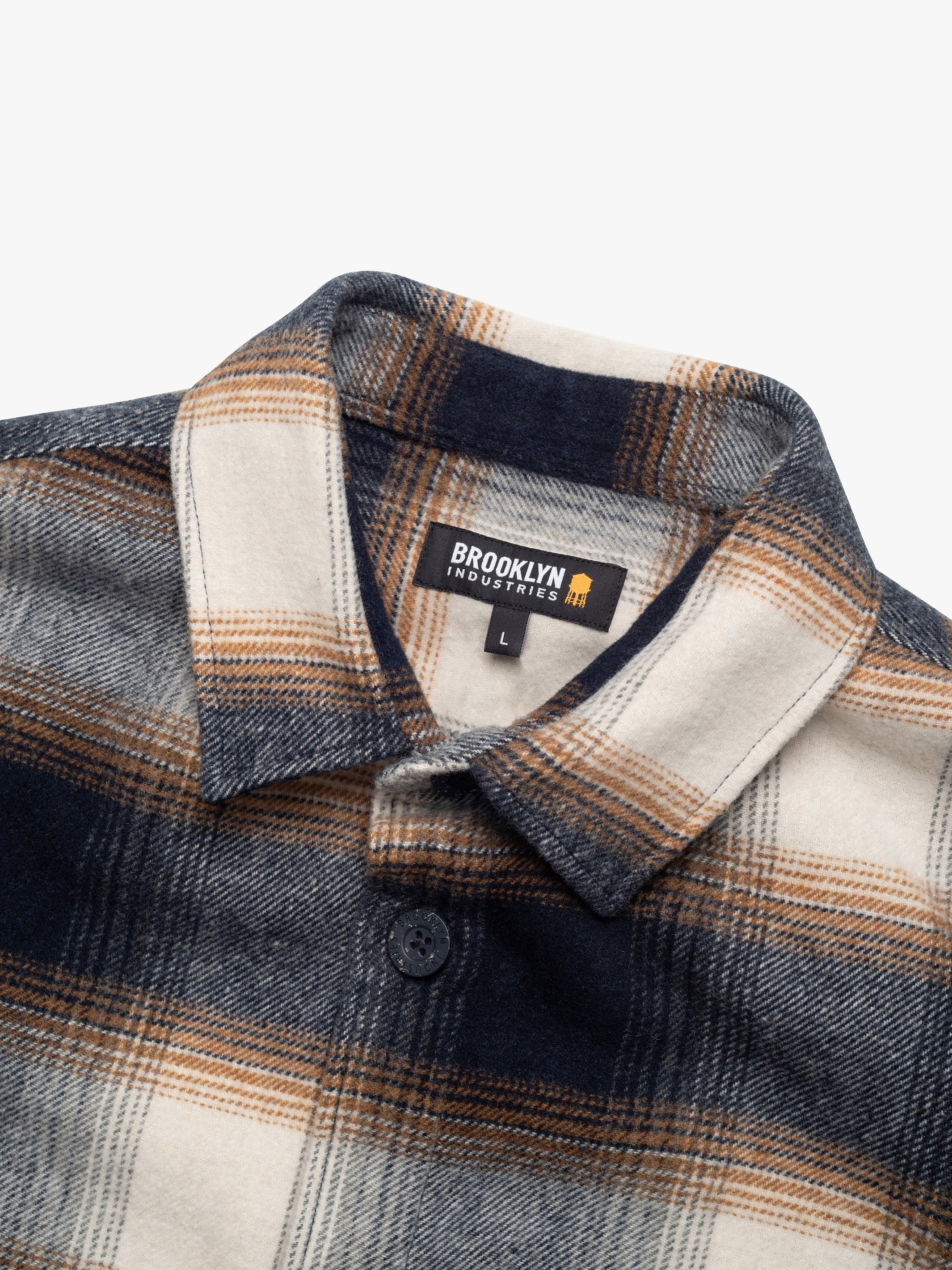 Men's Overshirt In Brown Check - BROOKLYN INDUSTRIES