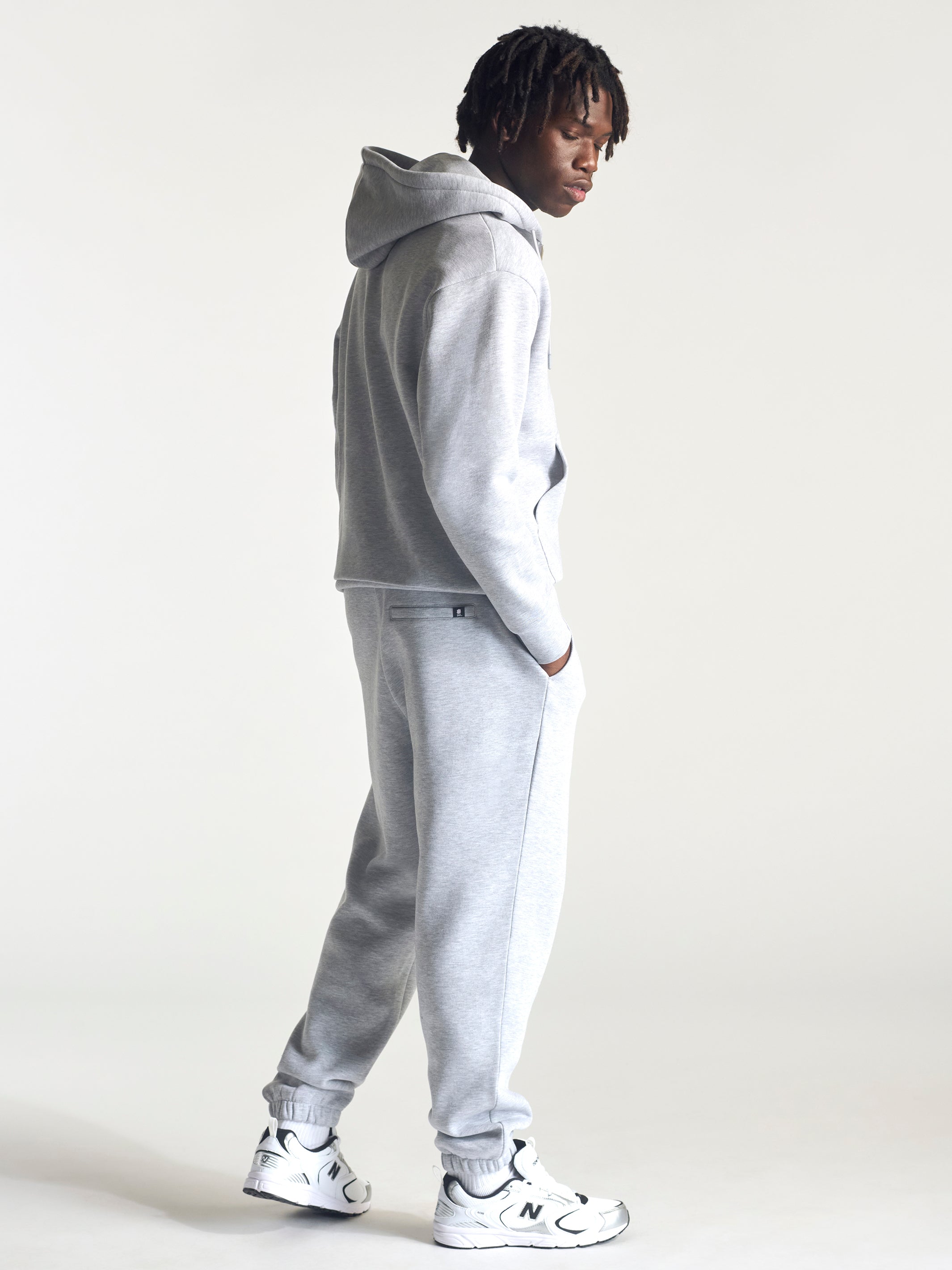 Men's Sweatpants In Grey Melange - BROOKLYN INDUSTRIES