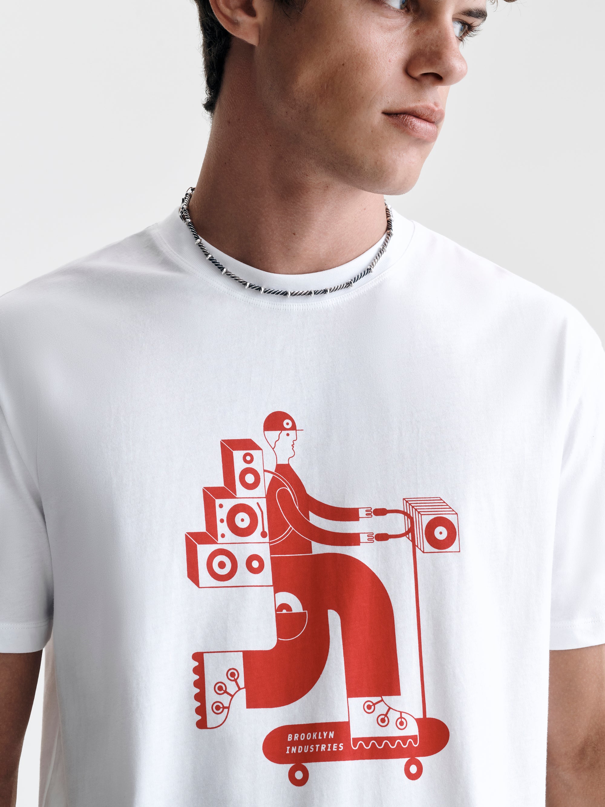 Men's Brooklyn Sound T-Shirt in White - BROOKLYN INDUSTRIES