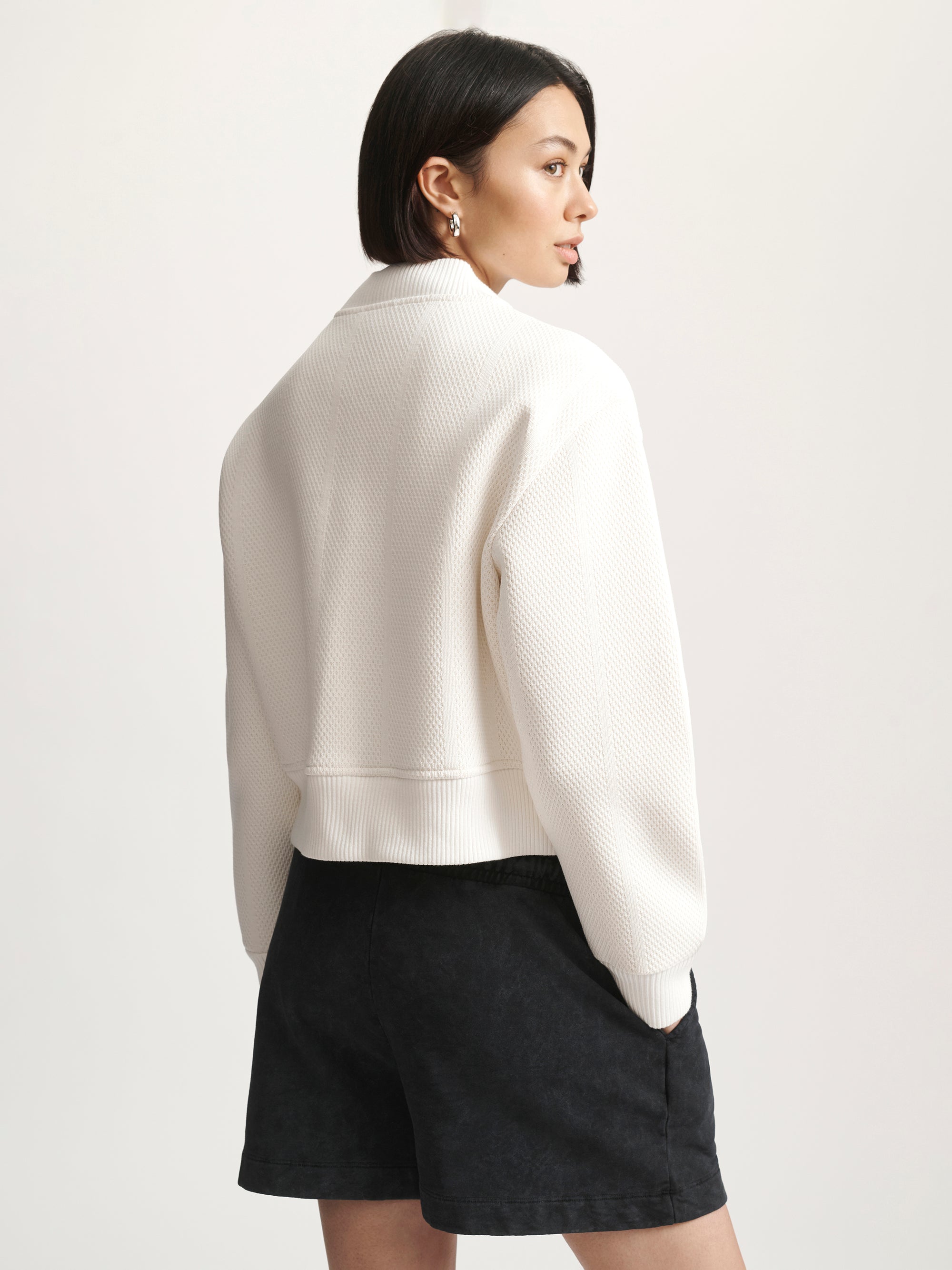 Women's Brooklyn Bomber Jacket In Antique White - BROOKLYN INDUSTRIES