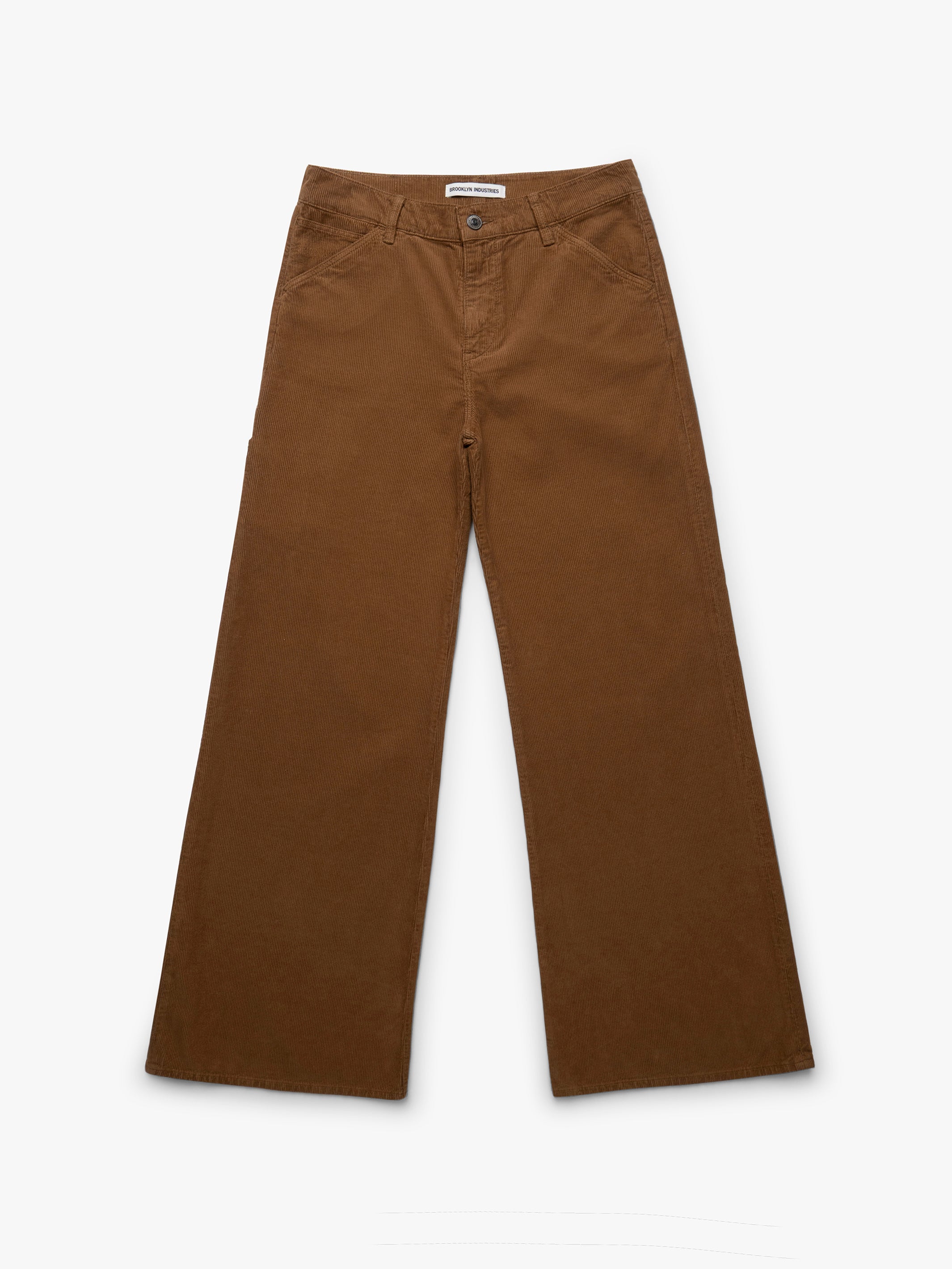 Women's Carpenter Pants in Light Brown Cord