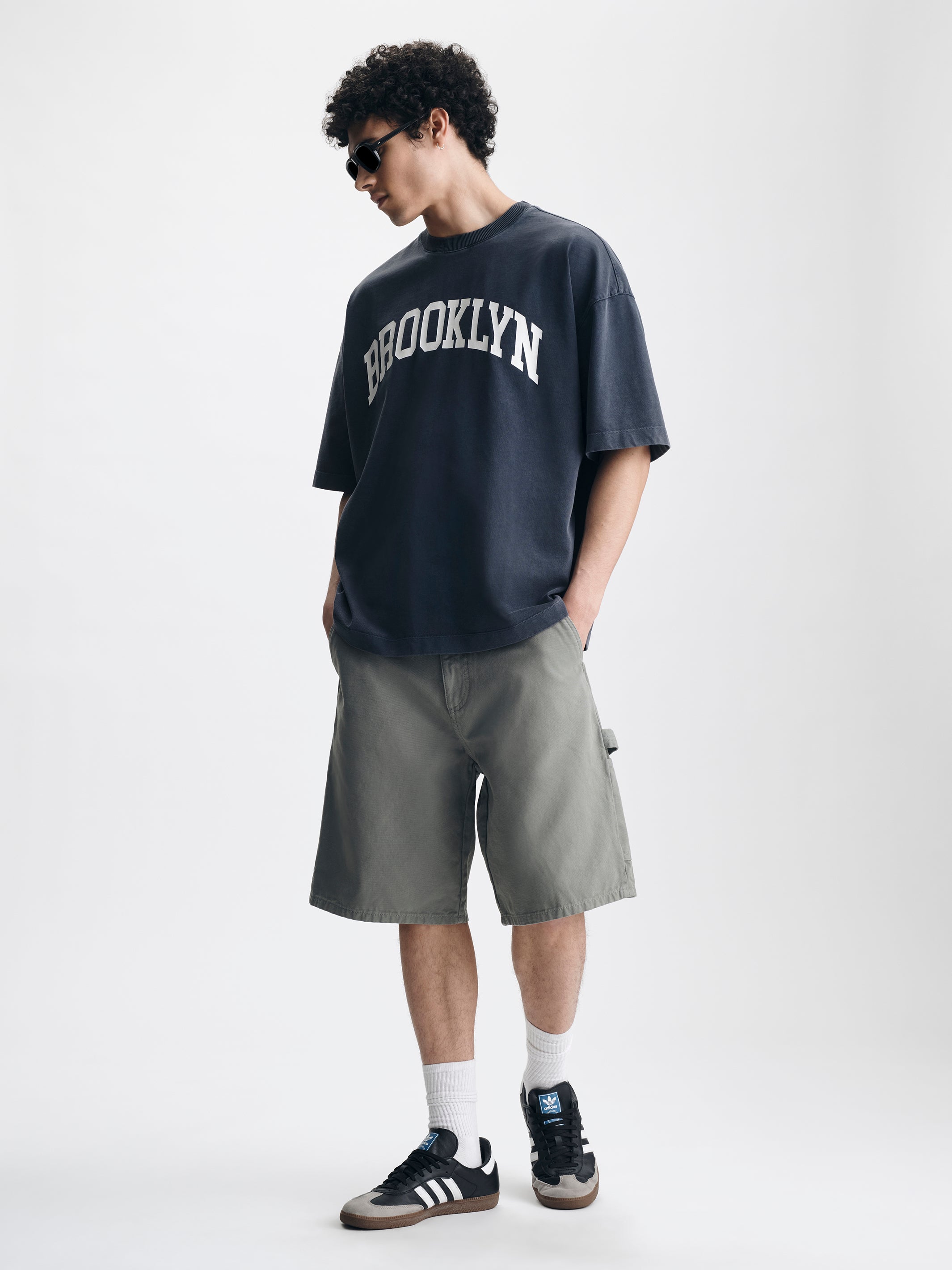 Men's Oversized Brooklyn T-Shirt in Ombre Blue - BROOKLYN INDUSTRIES