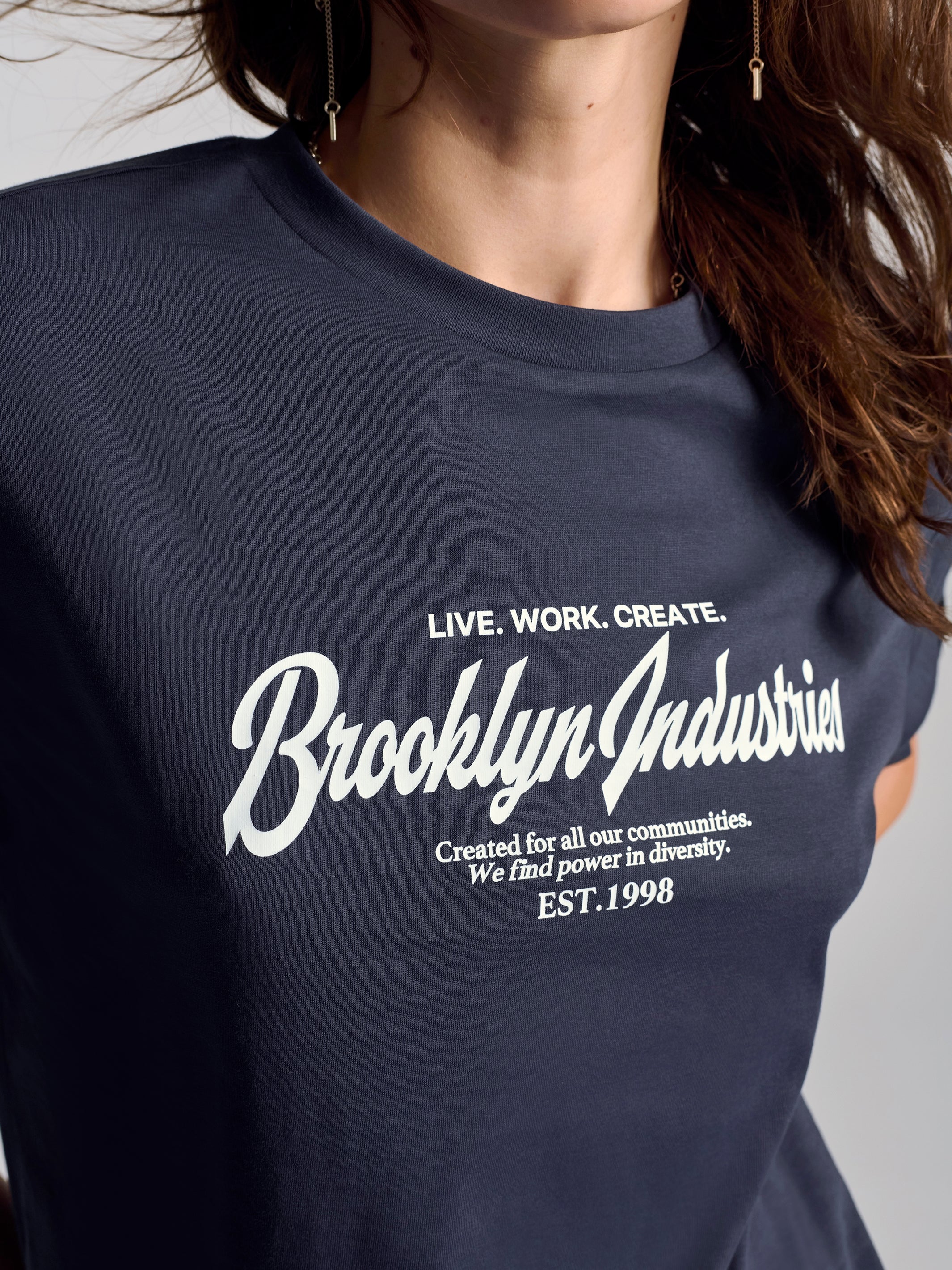 Women's Brooklyn 1998 T-Shirt In Navy - BROOKLYN INDUSTRIES