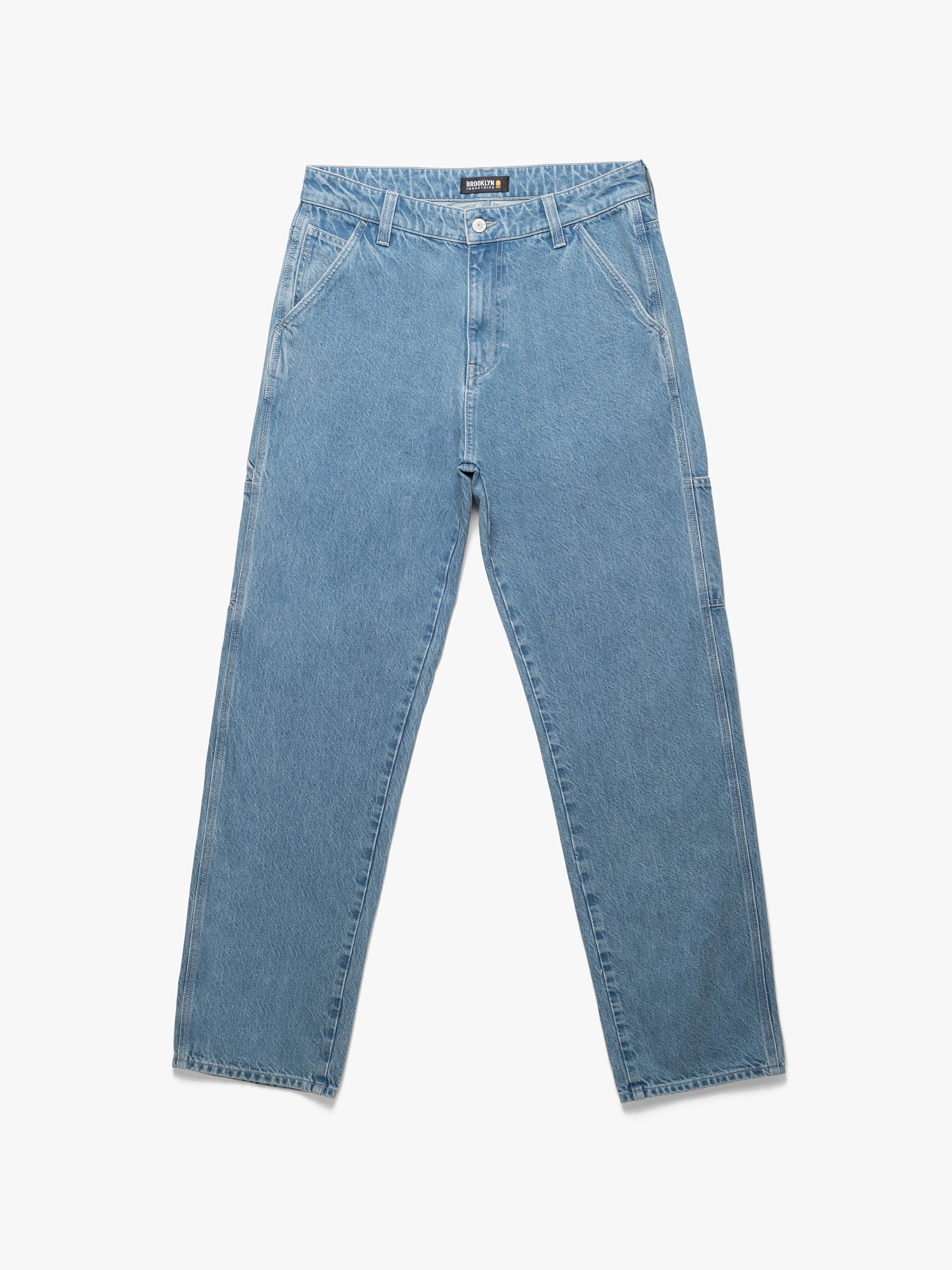 Men's Central Loose Carpenter Pants in Light Blue Denim - BROOKLYN INDUSTRIES