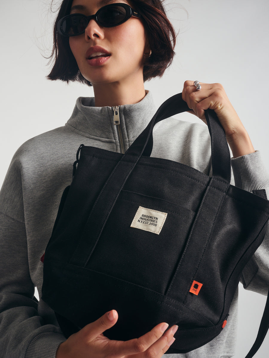 Brooklyn Crossbody Tote Bag in Black - BROOKLYN INDUSTRIES