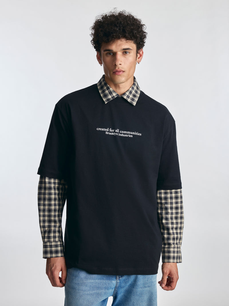 Men's Brooklyn Community T-Shirt in Black - BROOKLYN INDUSTRIES