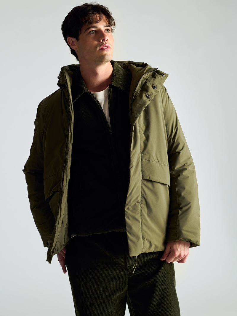 Men's Commuter Puffer In Grape Leaf - BROOKLYN INDUSTRIES