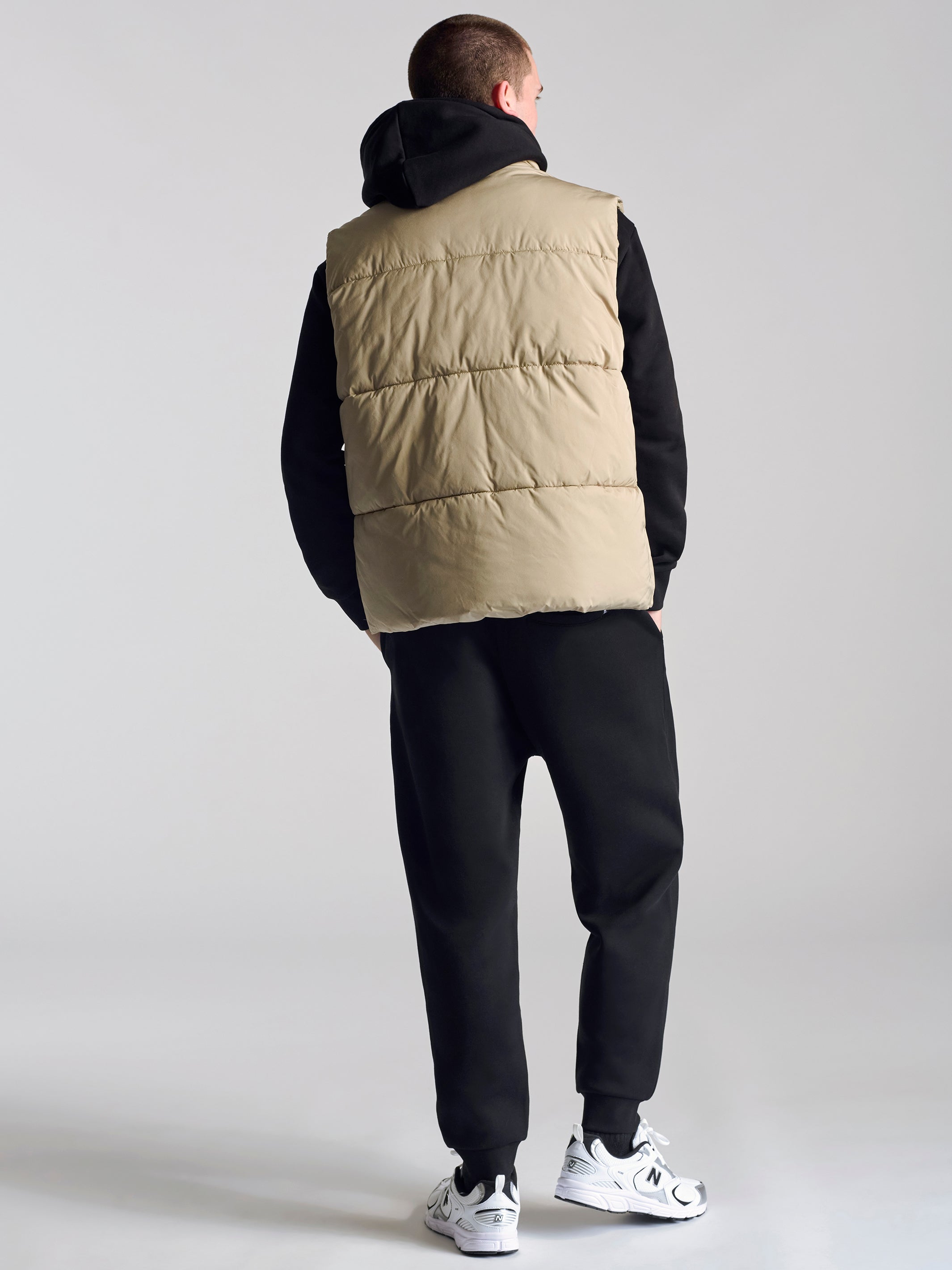 Men's Puffer Vest In Fog - BROOKLYN INDUSTRIES