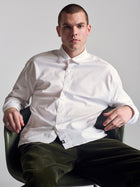 Men's Long Sleeve Shirt In White - BROOKLYN INDUSTRIES