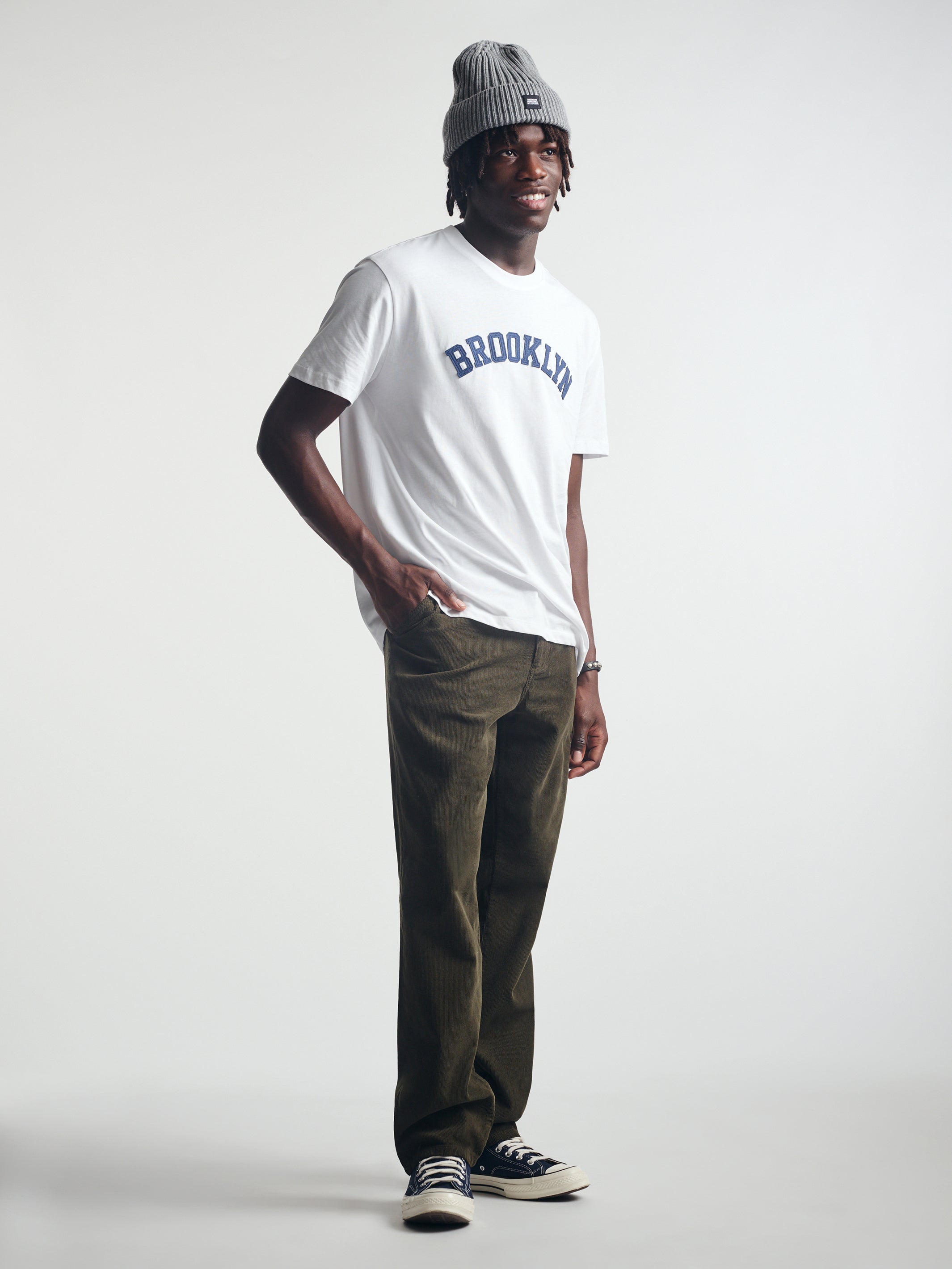 Men's Utility Pants In Dark Olive Cord - BROOKLYN INDUSTRIES