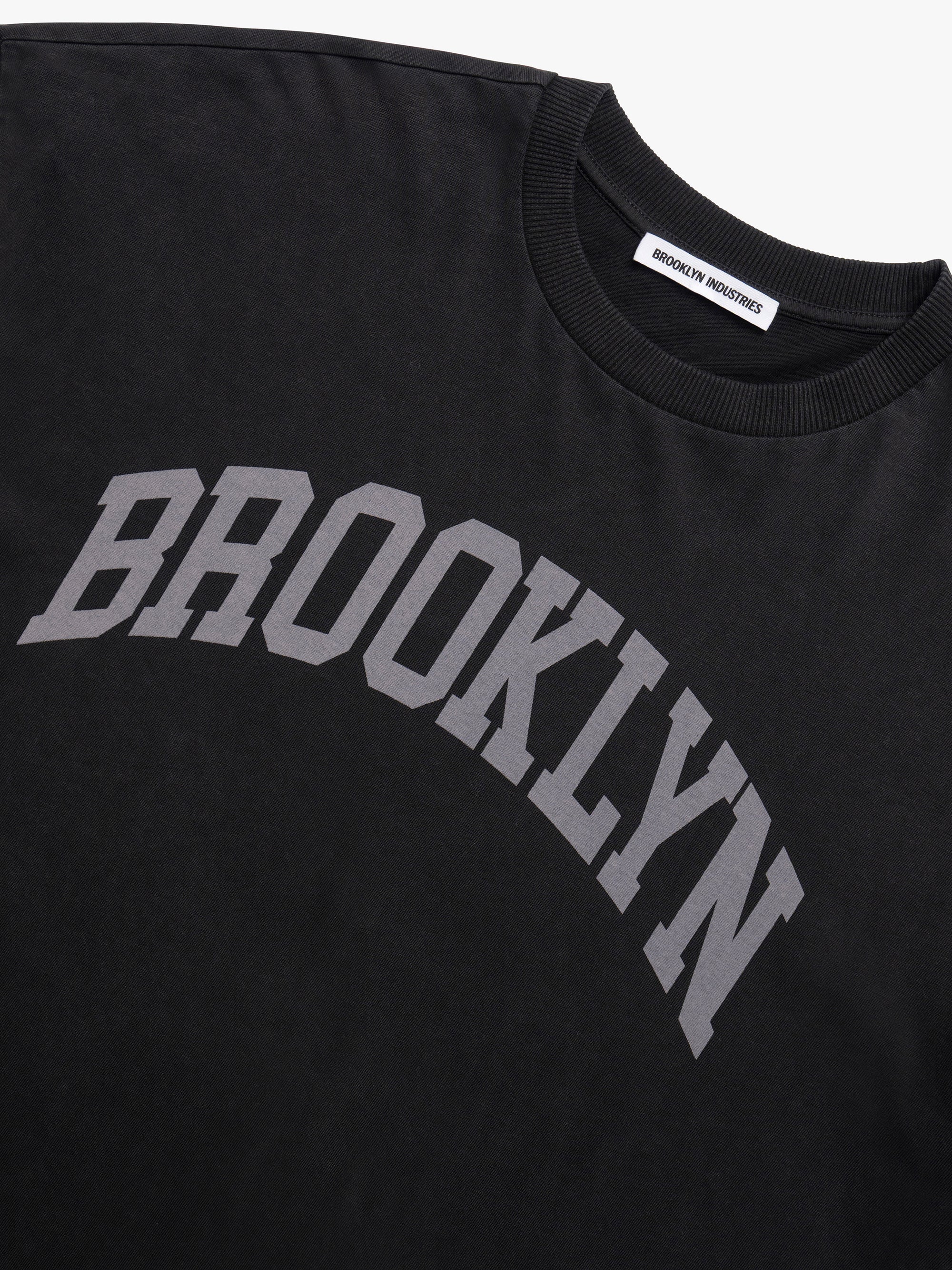 Men's Brooklyn Acid Washed T-Shirt in Black