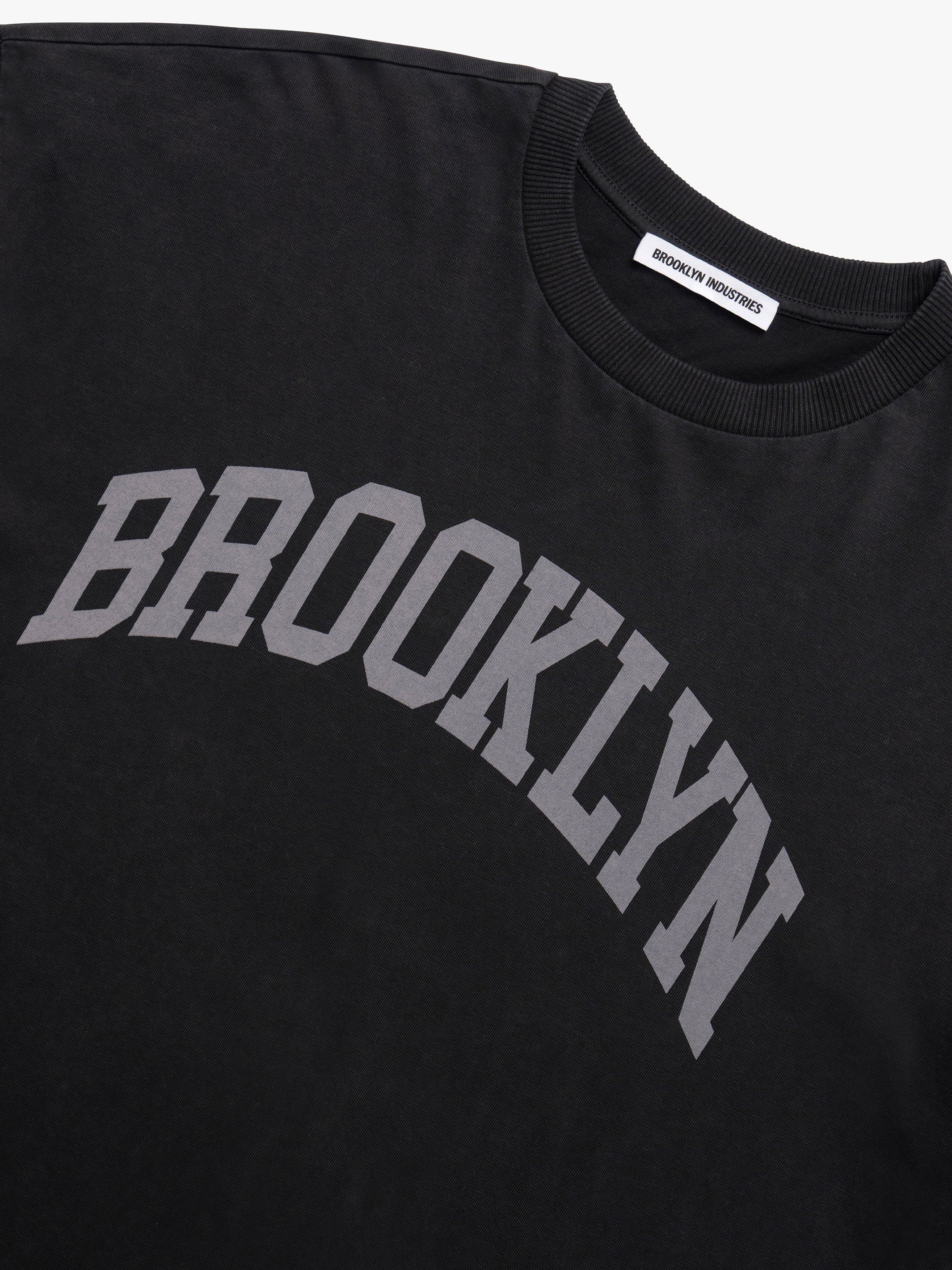 Men's Brooklyn Acid Washed T-Shirt in Black