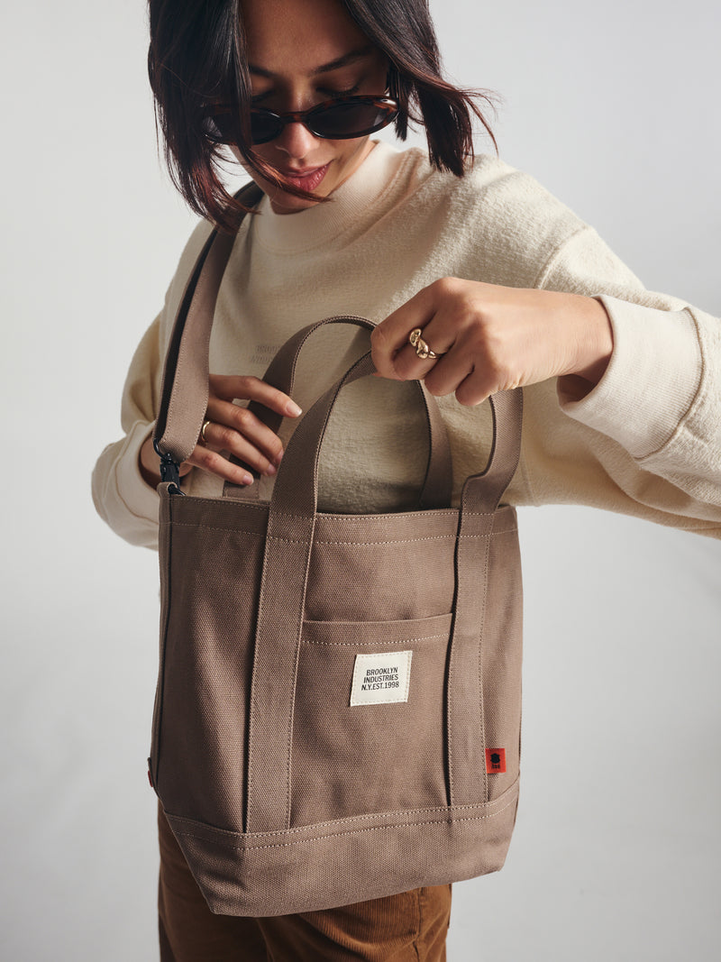 Brooklyn Crossbody Tote Bag in Brown