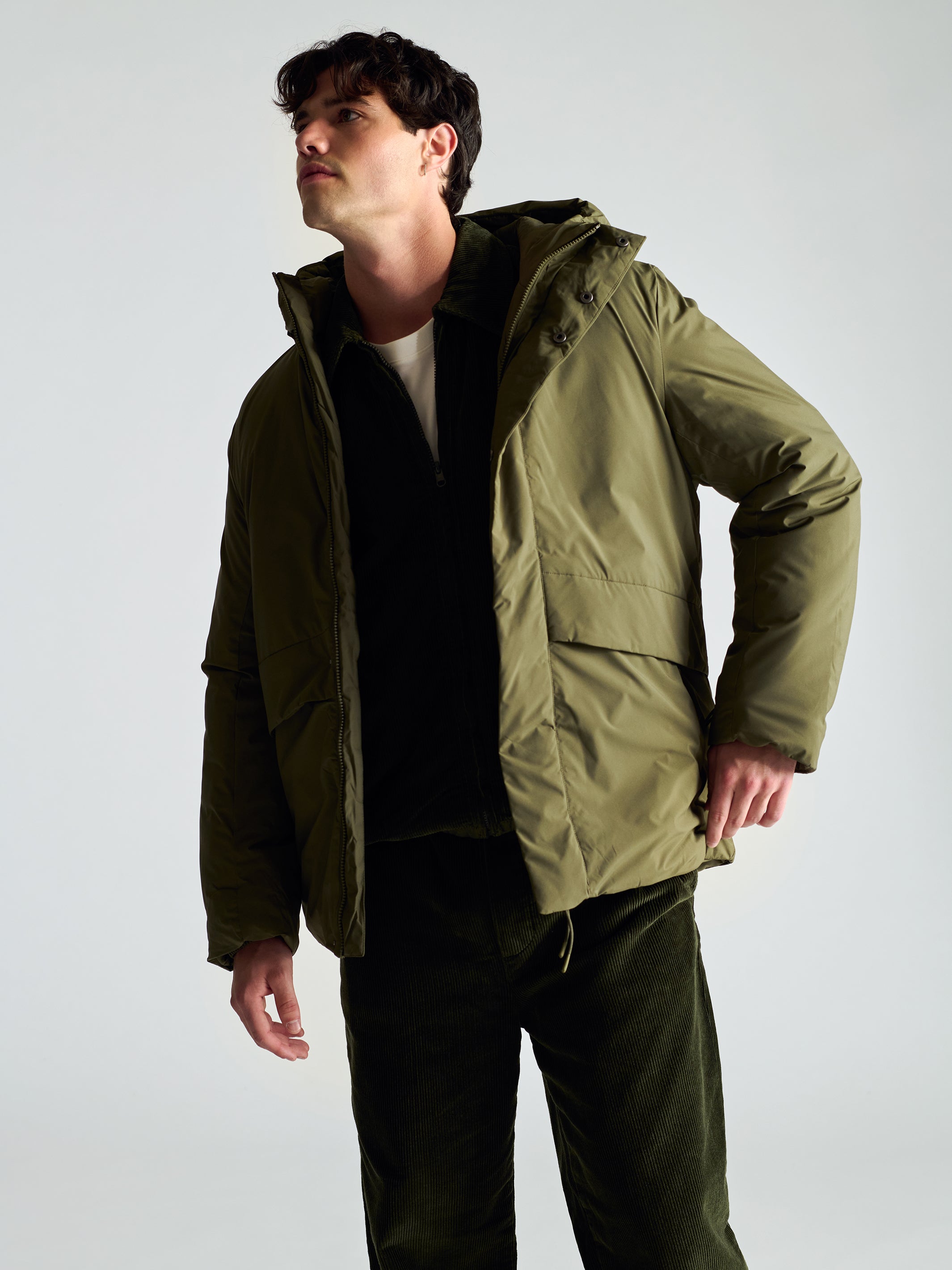 Men's Commuter Puffer In Grape Leaf - BROOKLYN INDUSTRIES