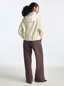 Women's Short Utility Cinch Jacket in Bone White - BROOKLYN INDUSTRIES